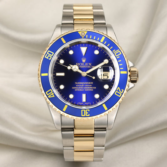 Rolex Submariner 16613 Blue Dial Stainless Steel & 18k Yellow Gold