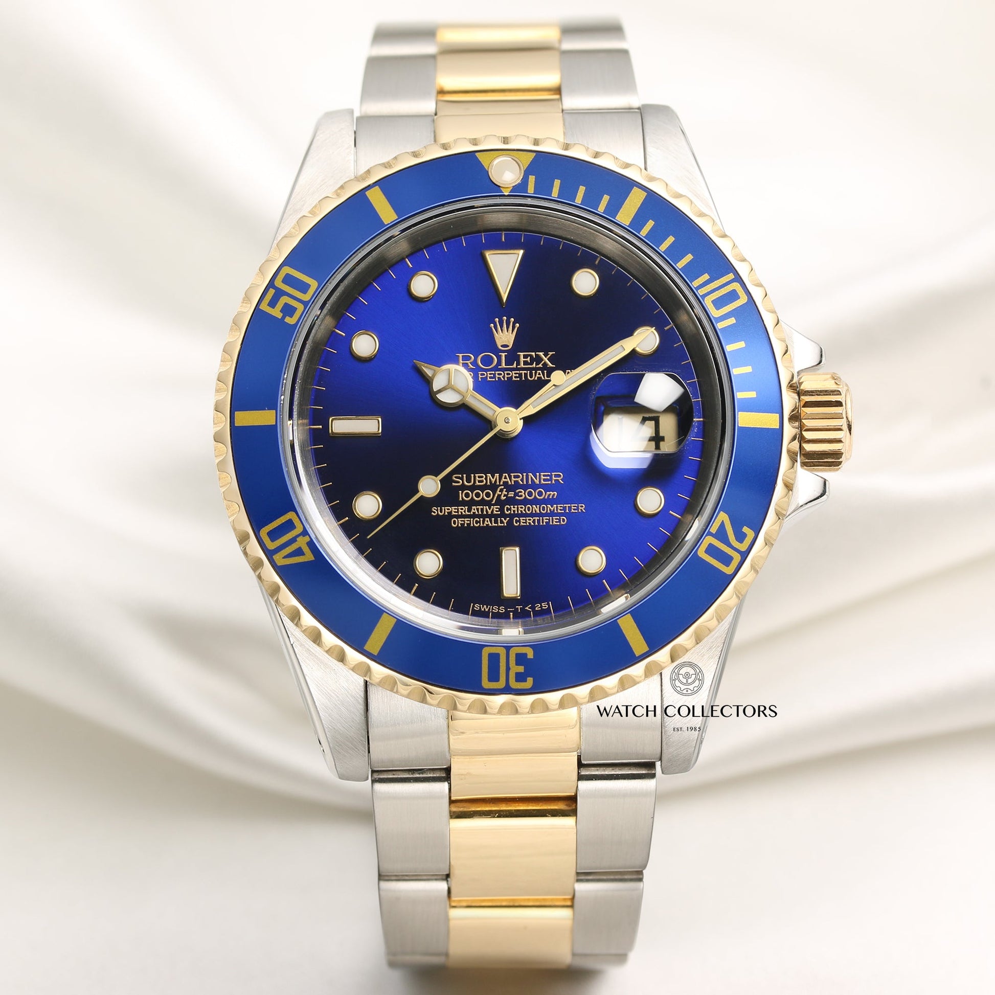 Rolex Submariner 16613 Blue Sunburst Dial Stainless Steel & 18k Yellow Gold