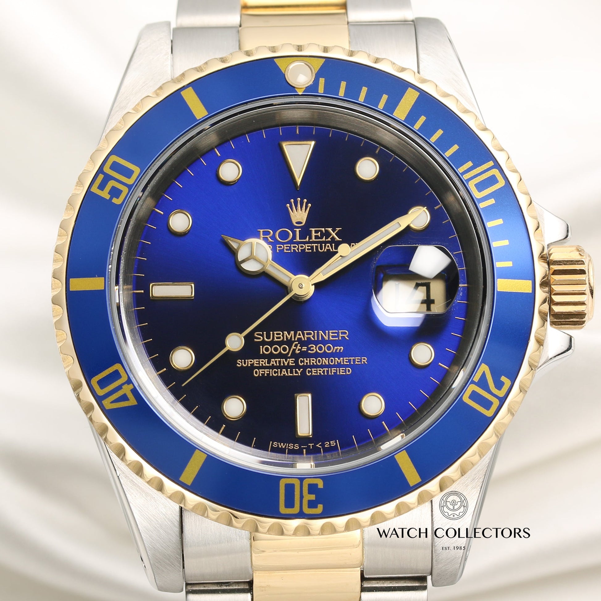 Rolex Submariner 16613 Blue Sunburst Dial Stainless Steel & 18k Yellow Gold