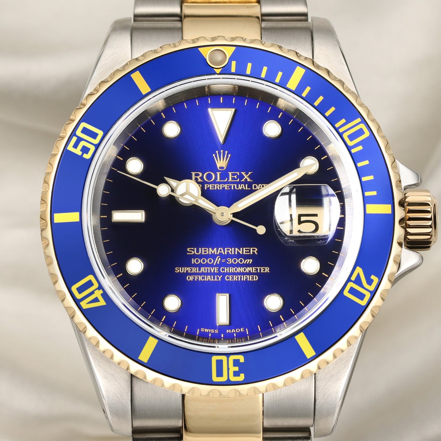 Rolex Submariner 16613 Blue Dial Stainless Steel & 18k Yellow Gold