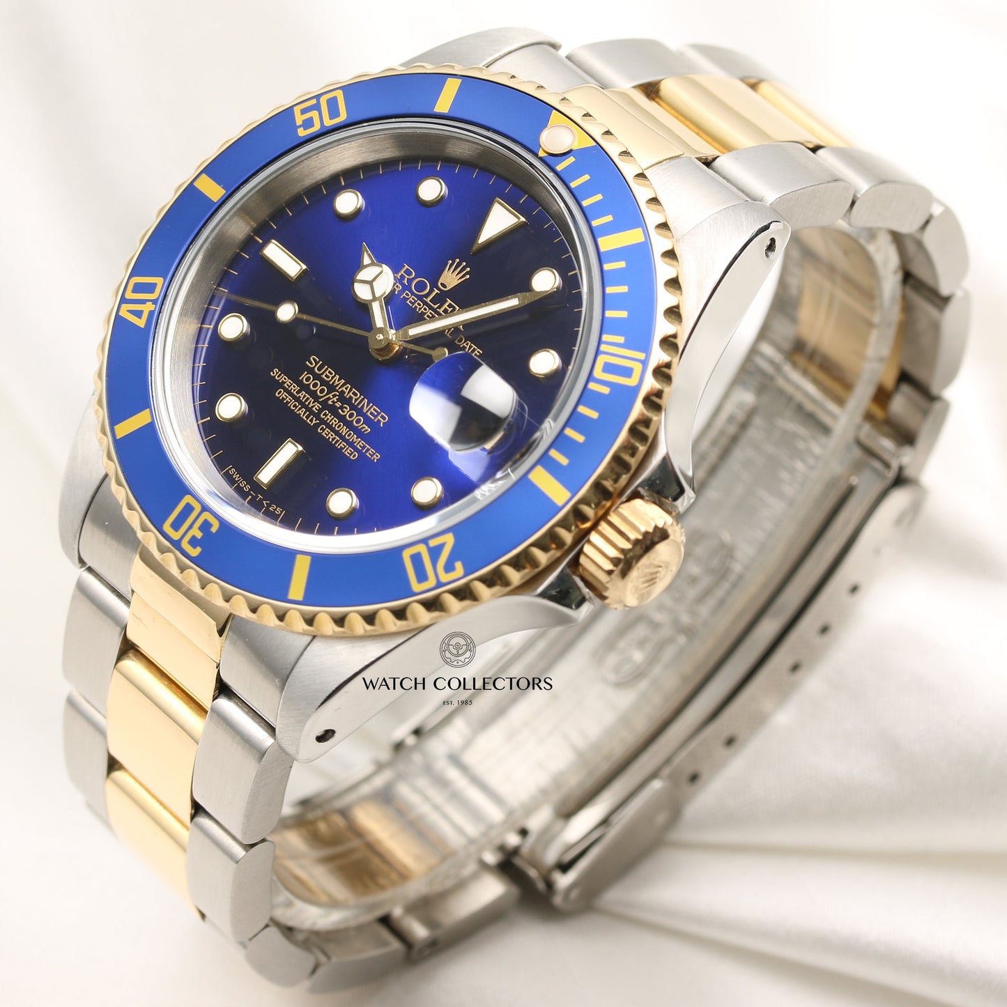 Rolex Submariner 16613 Blue Sunburst Dial Stainless Steel & 18k Yellow Gold