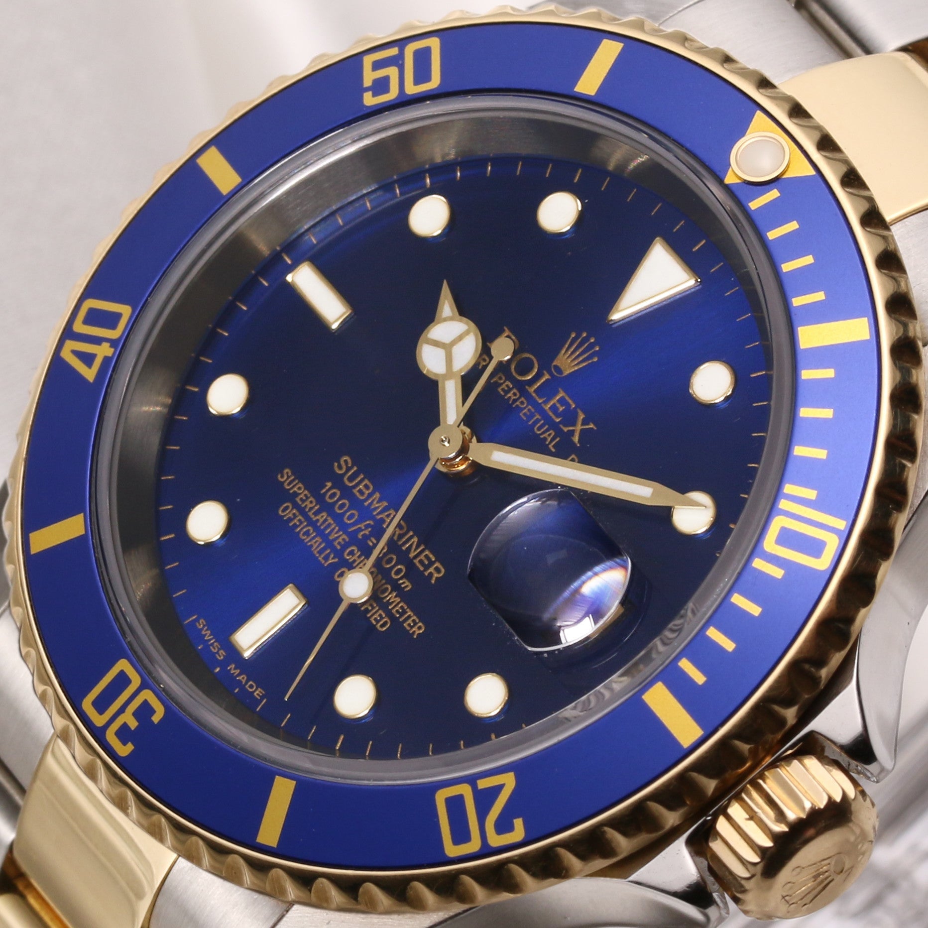 Rolex Submariner Date 16613 Steel & Gold Blue Dial