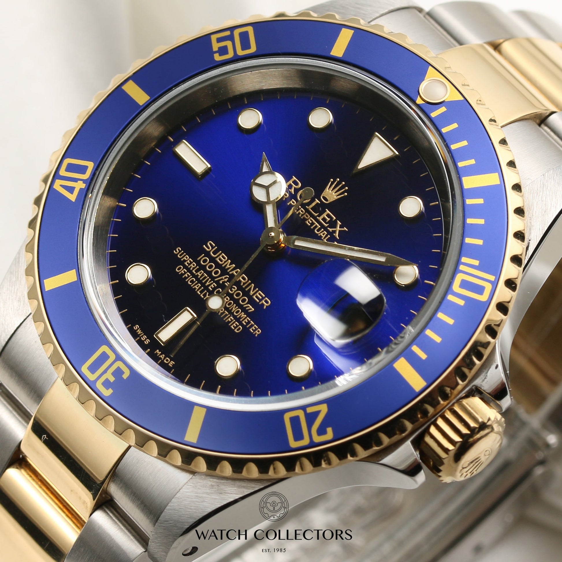 Rolex Submariner 16613 Blue Dial Stainless Steel & 18k Yellow Gold