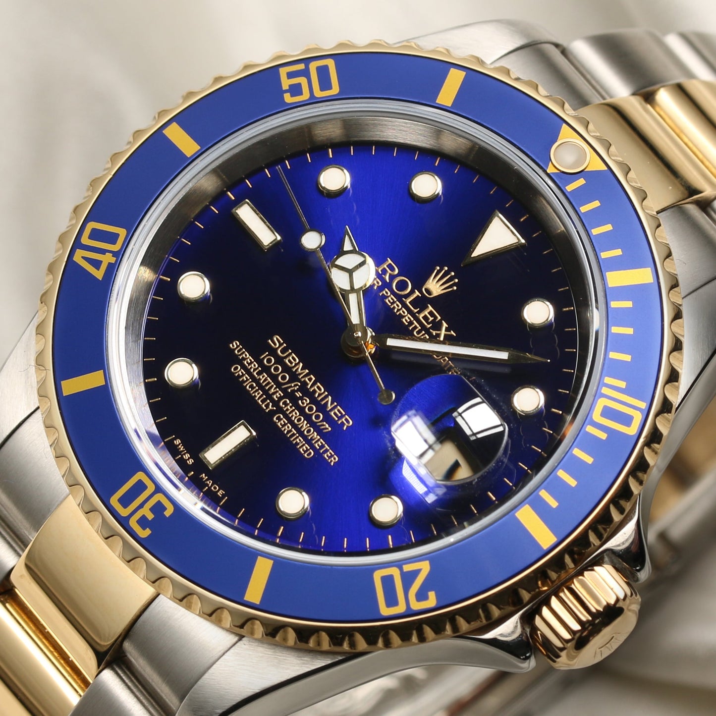 Rolex Submariner 16613 Blue Dial Stainless Steel & 18k Yellow Gold