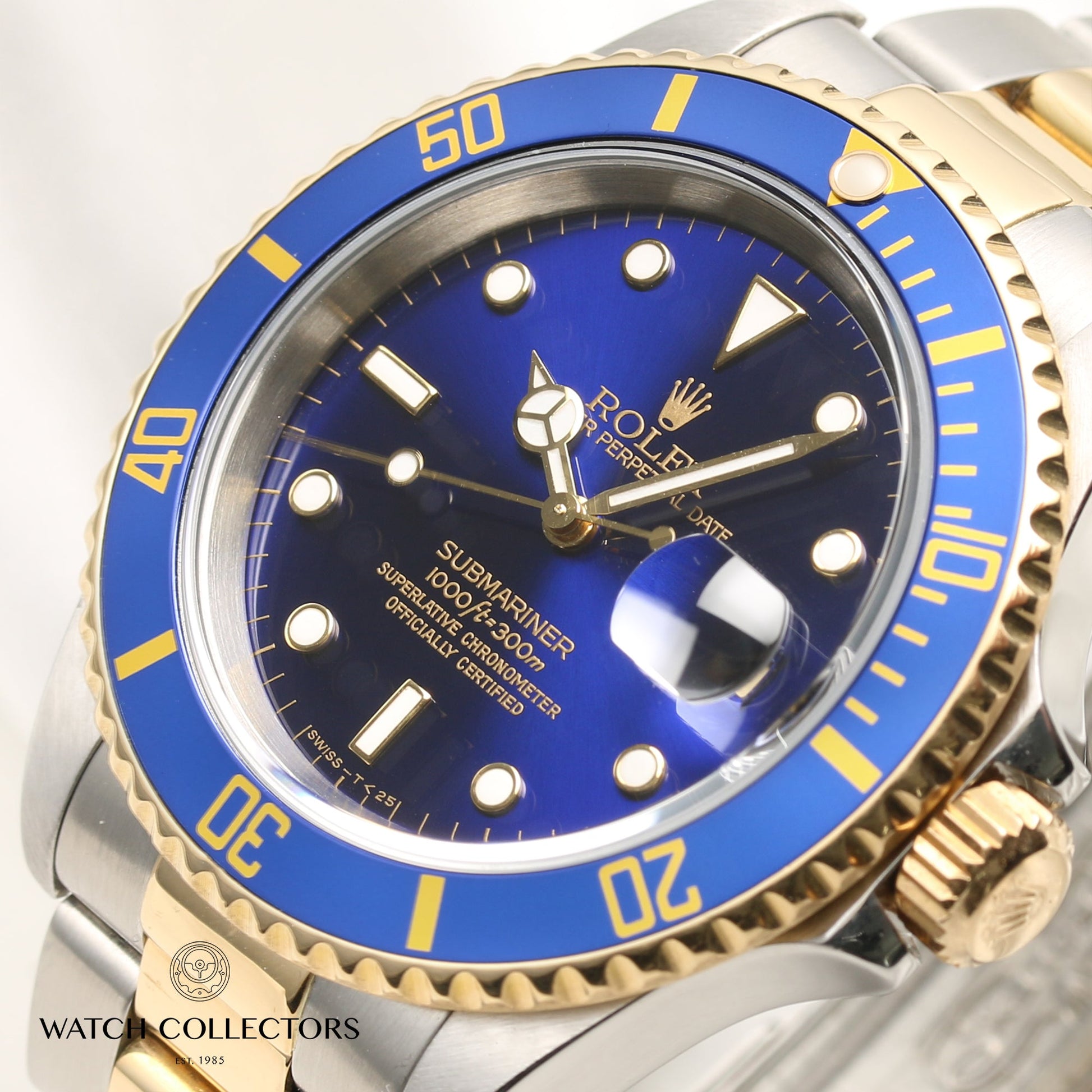 Rolex Submariner 16613 Blue Sunburst Dial Stainless Steel & 18k Yellow Gold