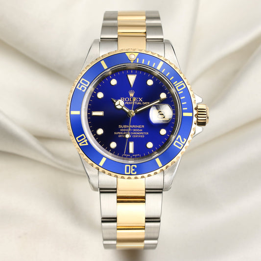 Rolex Submariner 16613 Blue Dial Stainless Steel & 18k Yellow Gold