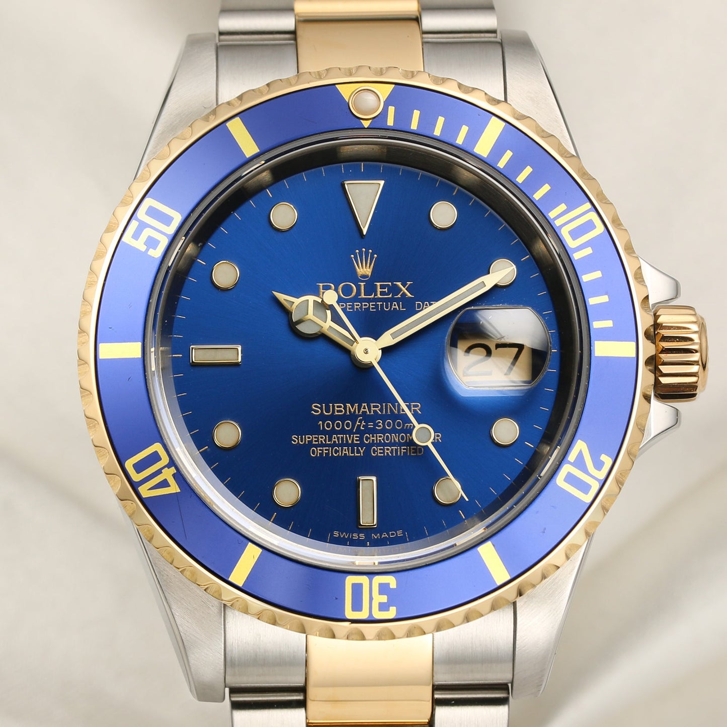 Rolex Submariner 16613 Blue Dial | Stainless Steel & 18k Yellow Gold