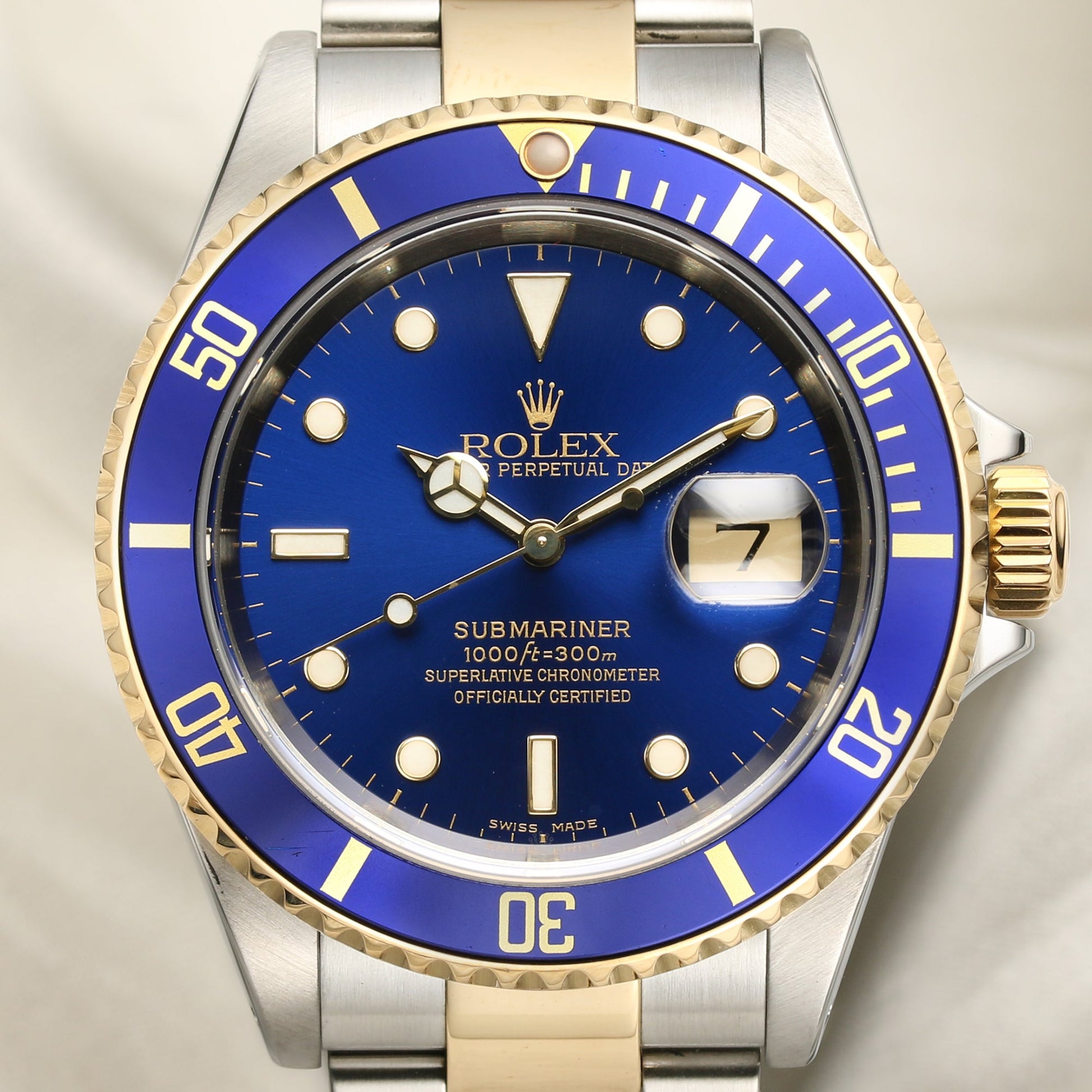 Rolex Submariner 16613 Blue Dial Stainless Steel & 18k Yellow Gold