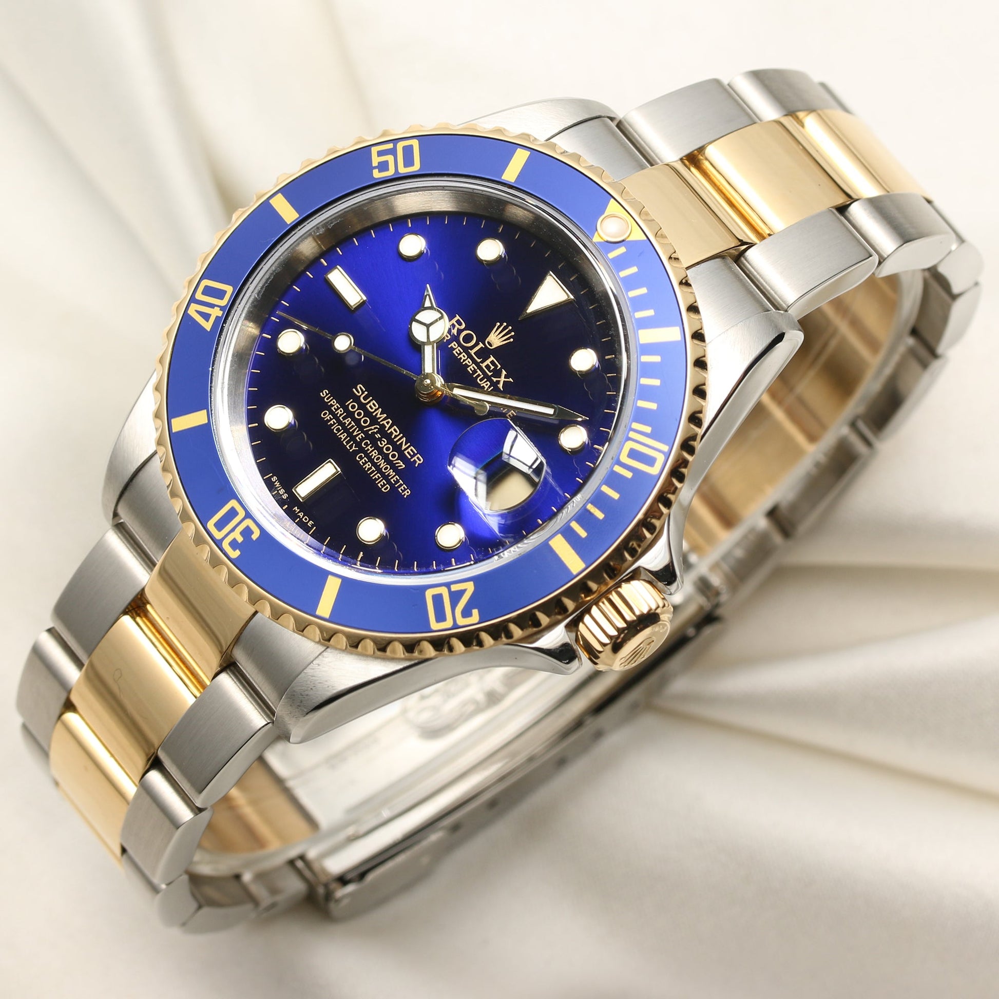 Rolex Submariner 16613 Blue Dial Stainless Steel & 18k Yellow Gold