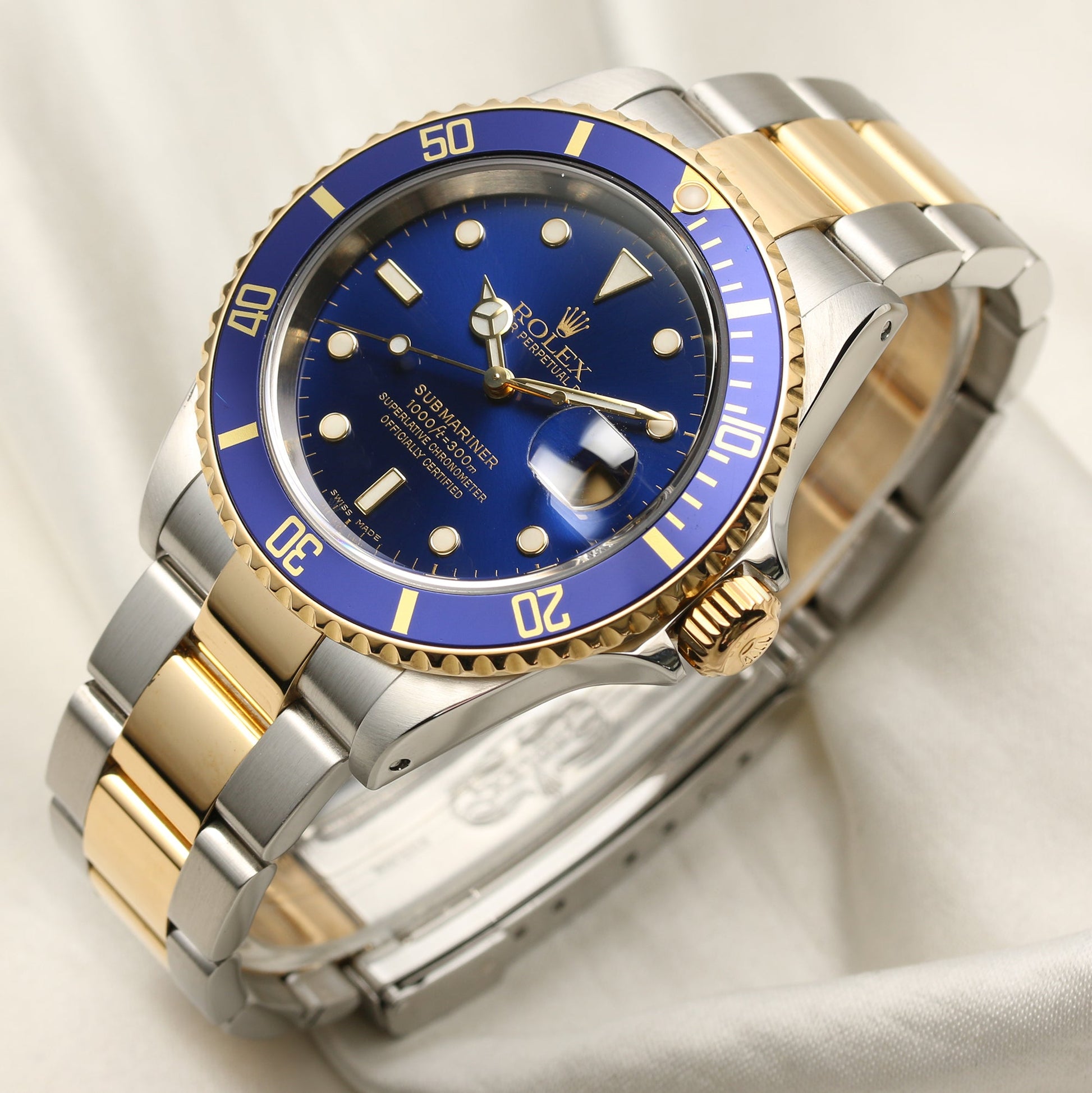 Rolex Submariner 16613 Blue Dial Stainless Steel & 18k Yellow Gold