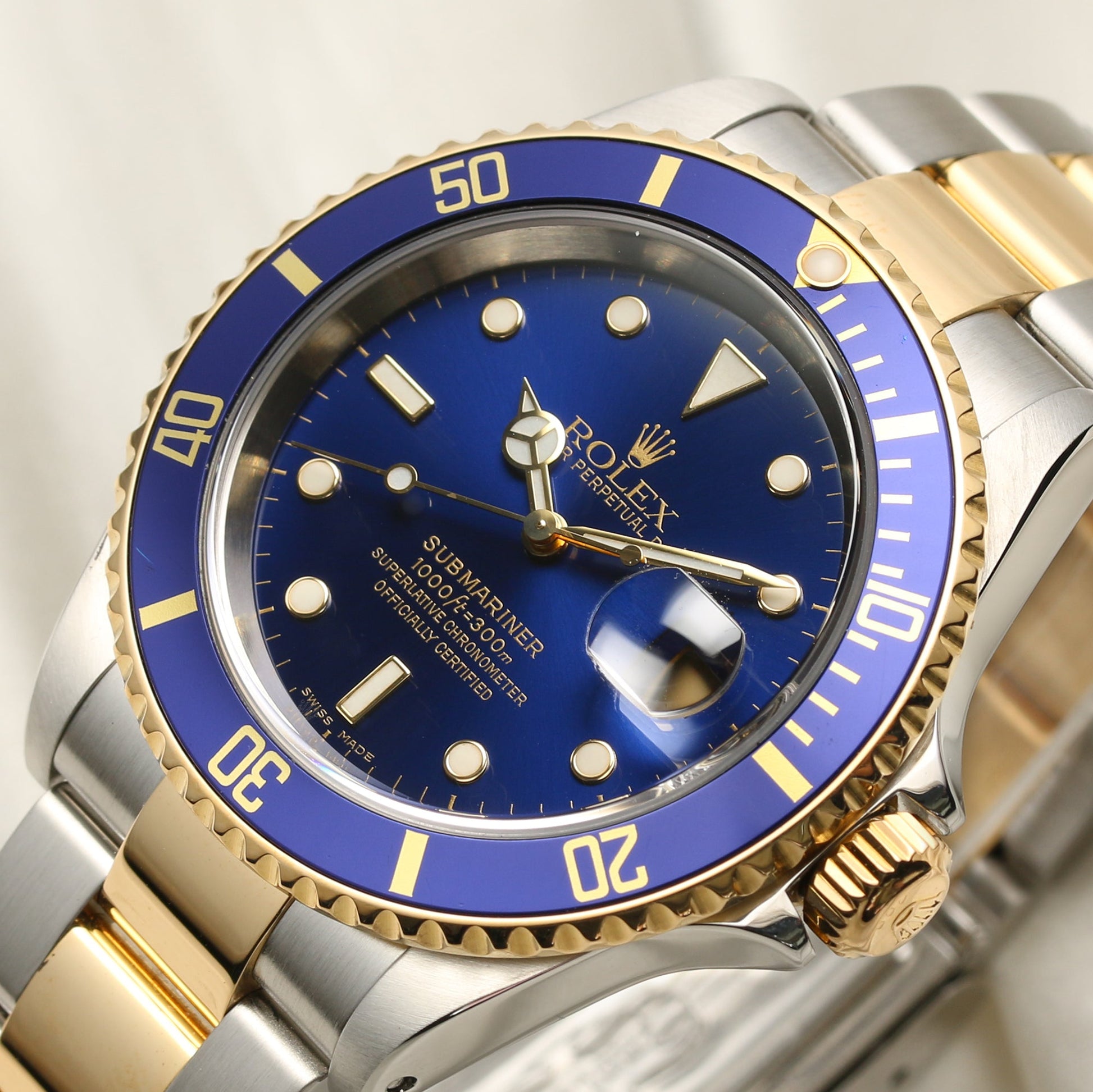 Rolex Submariner 16613 Blue Dial Stainless Steel & 18k Yellow Gold