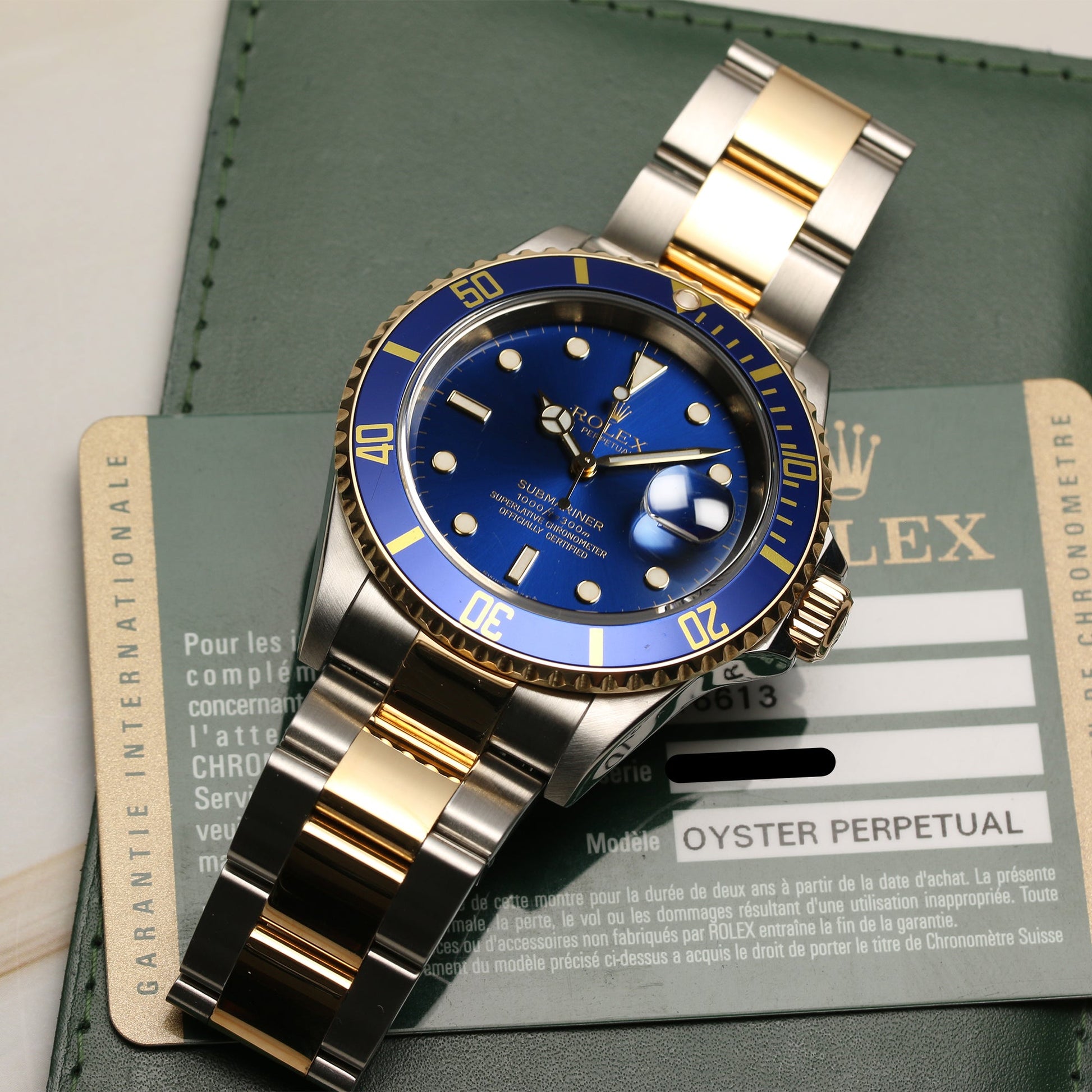 Rolex Submariner 16613 Blue Dial | Stainless Steel & 18k Yellow Gold