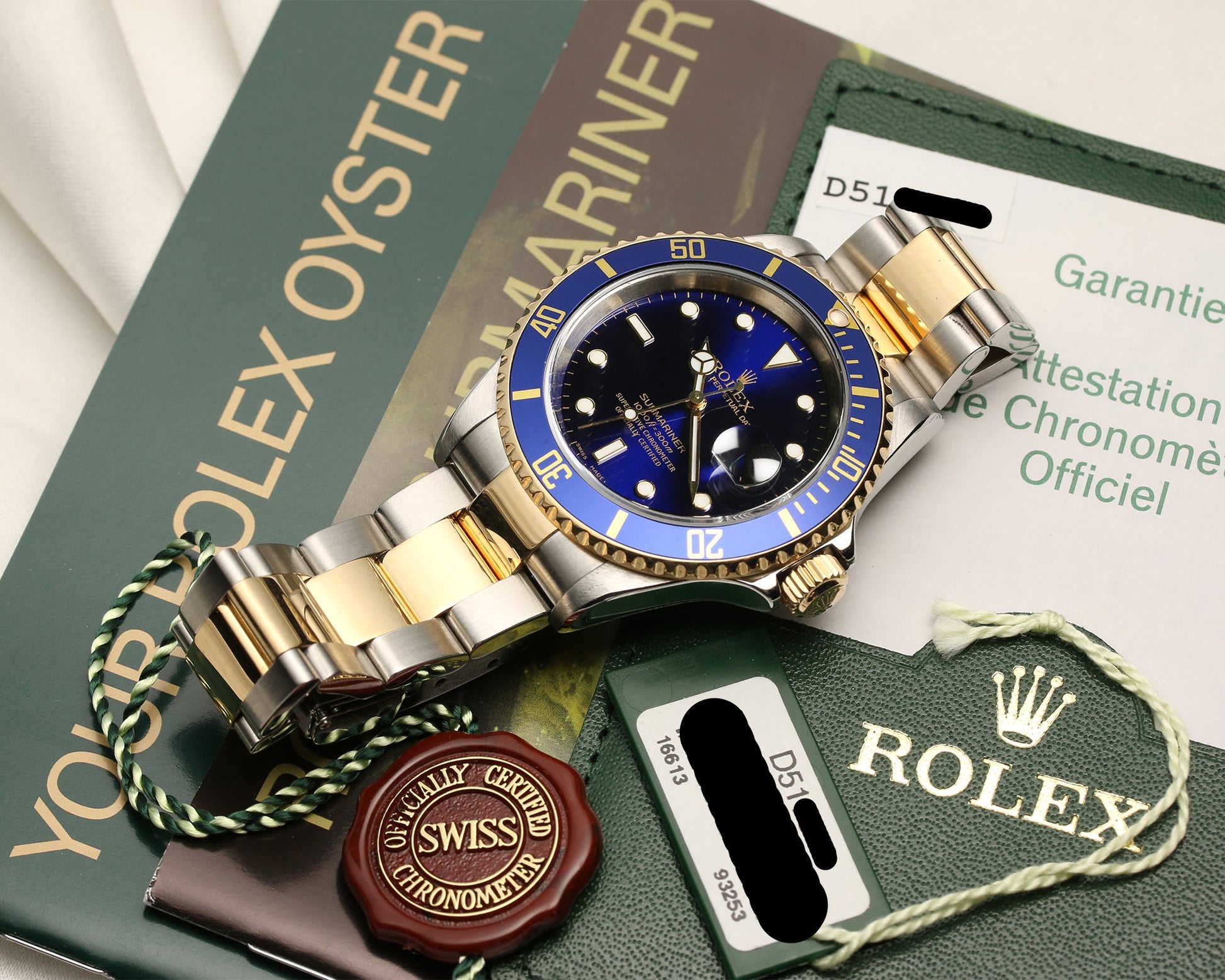 Rolex Submariner 16613 Blue Dial Stainless Steel & 18k Yellow Gold