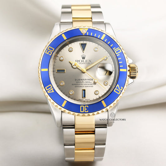 Rolex Submariner Date Serti Dial 16613 Stainless Steel & 18k Yellow Gold