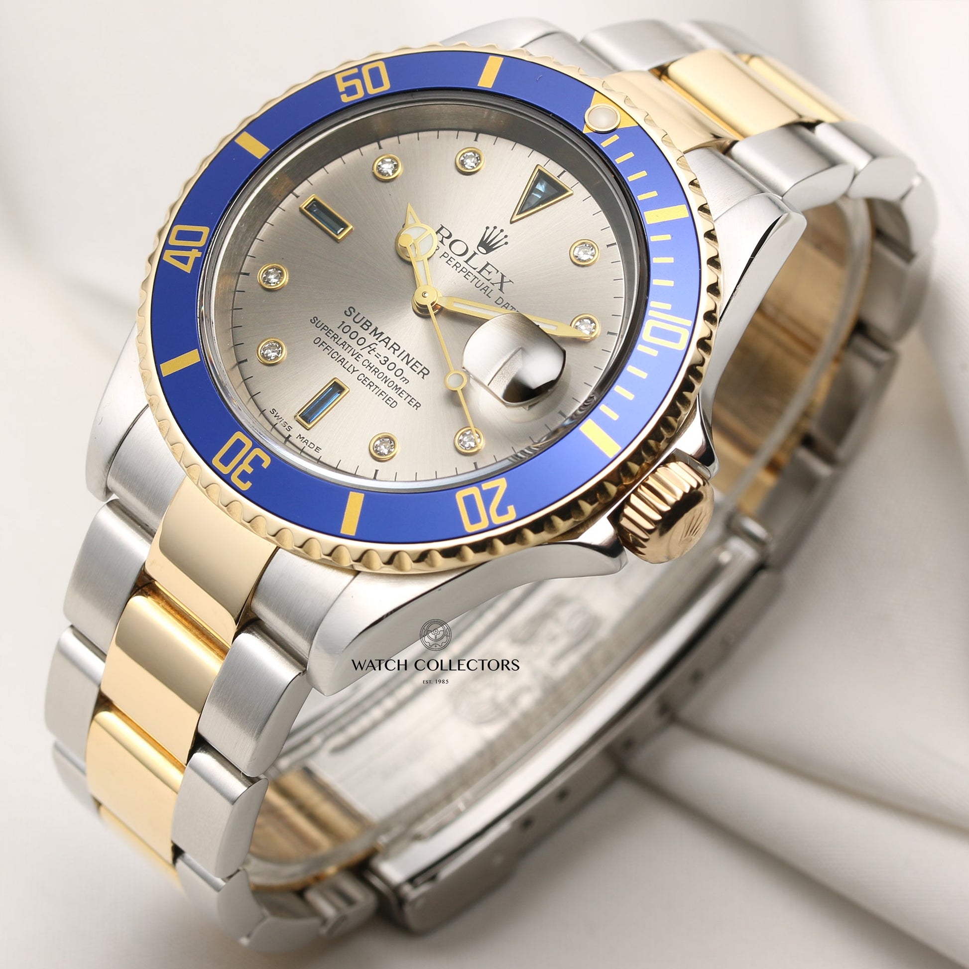 Rolex Submariner Date Serti Dial 16613 Stainless Steel & 18k Yellow Gold