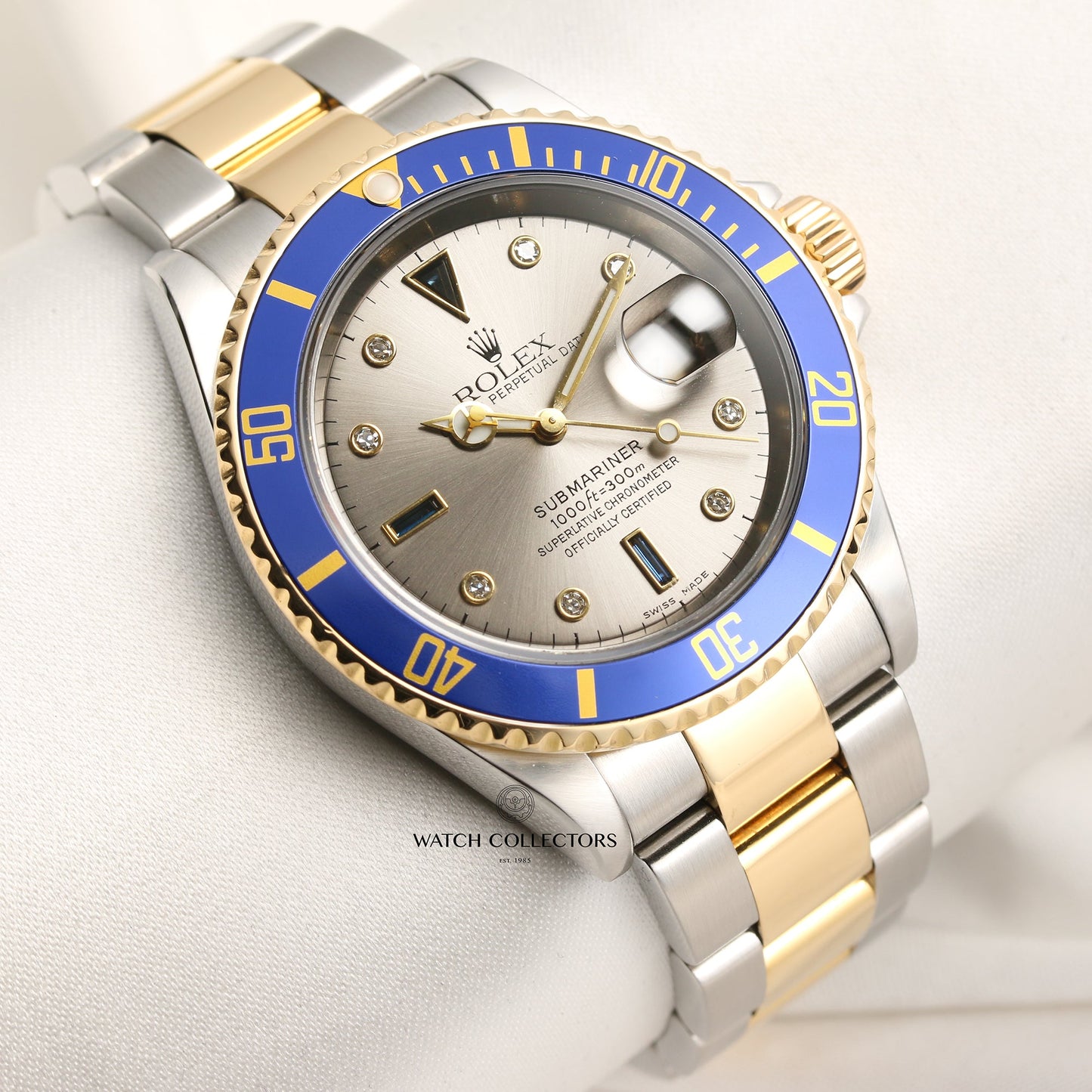 Rolex Submariner Date Serti Dial 16613 Stainless Steel & 18k Yellow Gold