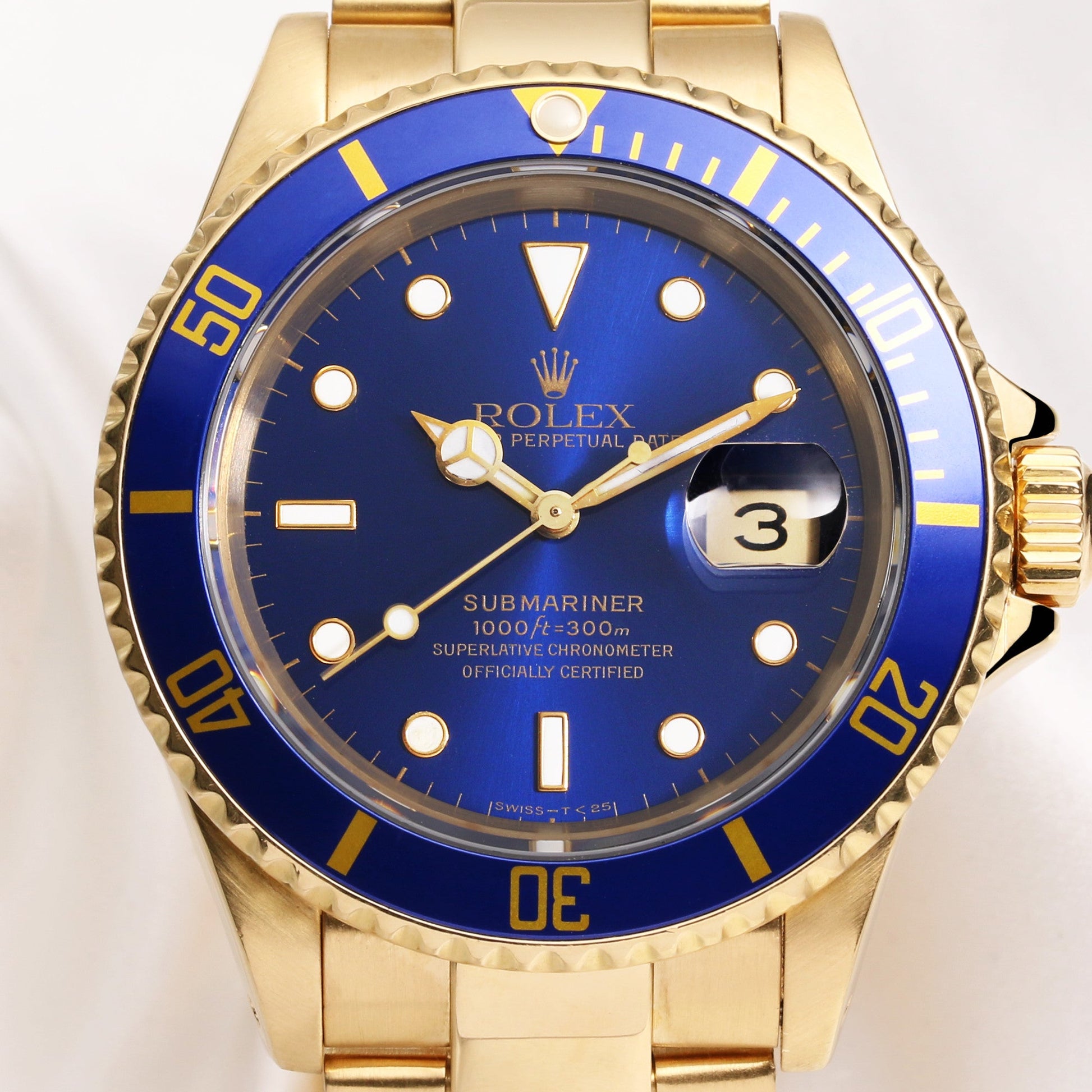 Rolex Submariner 16618 18k Yellow Gold