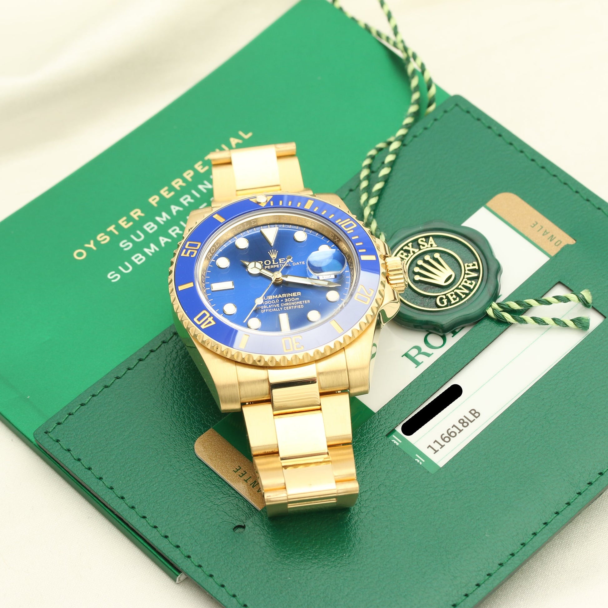 Rolex Submariner | REF. 116618LB | 18k Yellow Gold | 2017 | Box & Papers