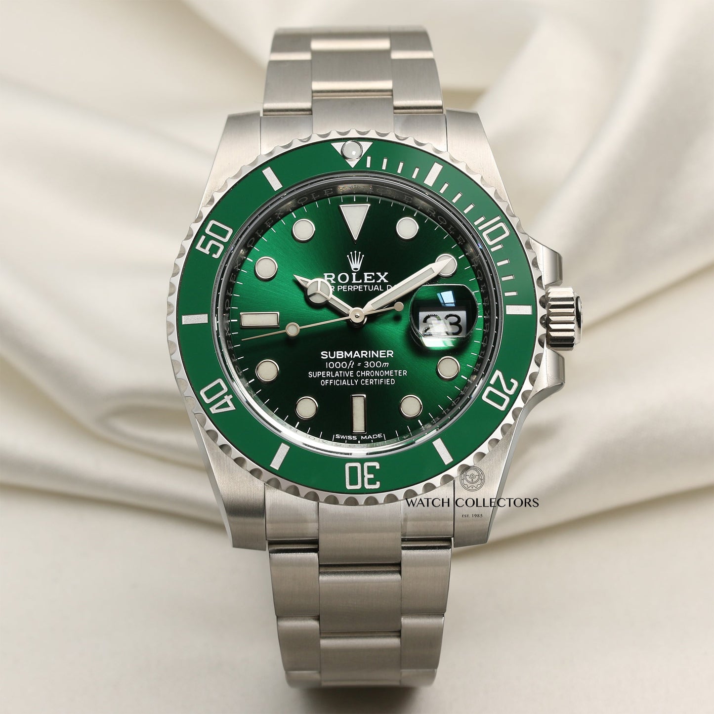 Unworn Full-Set Rolex Submariner 2018 "Hulk" 116610LV Stainless Steel