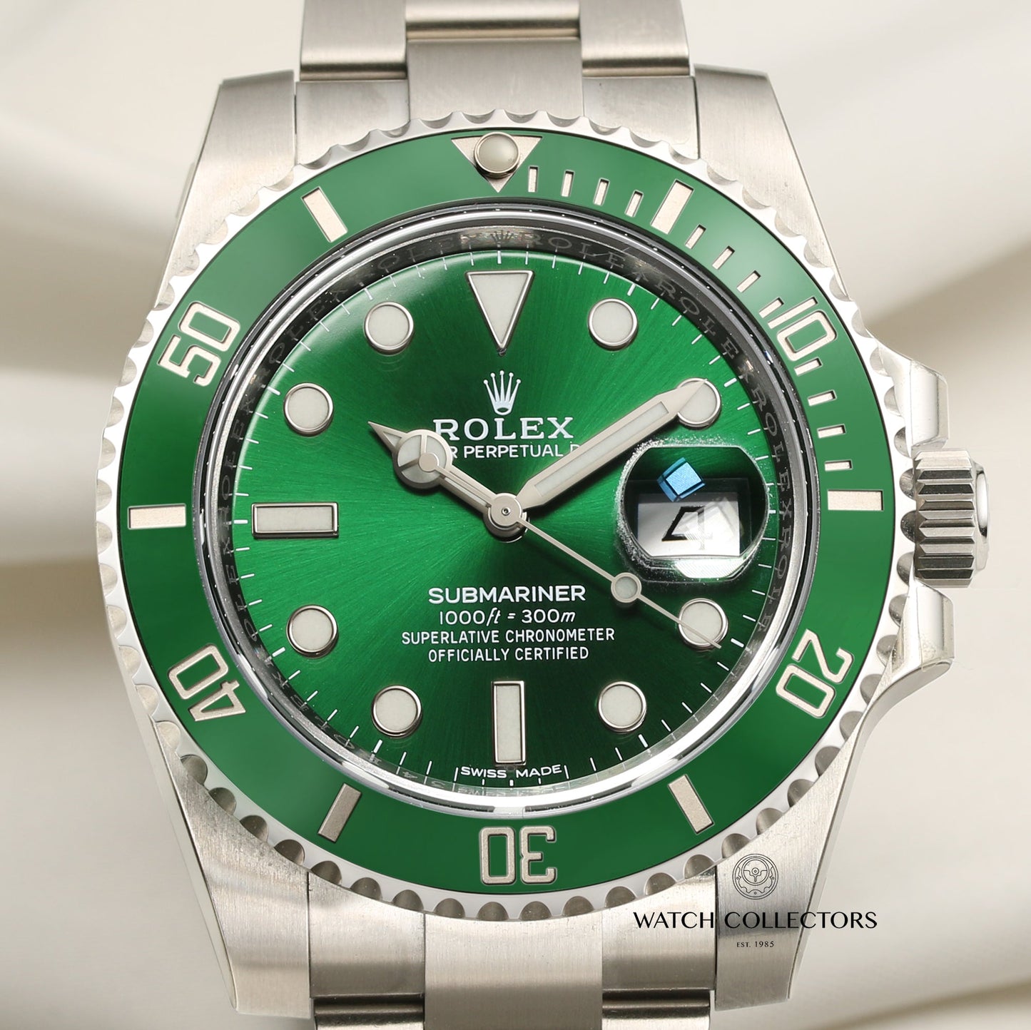 Unworn Full-Set Rolex Submariner 2018 "Hulk" 116610LV Stainless Steel