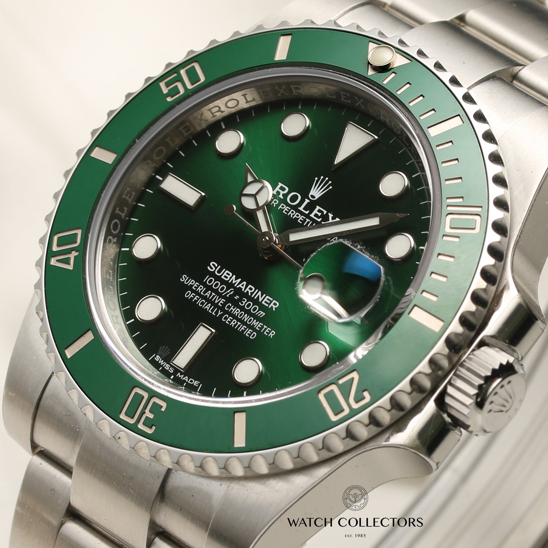 Unworn Full-Set Rolex Submariner 2018 "Hulk" 116610LV Stainless Steel