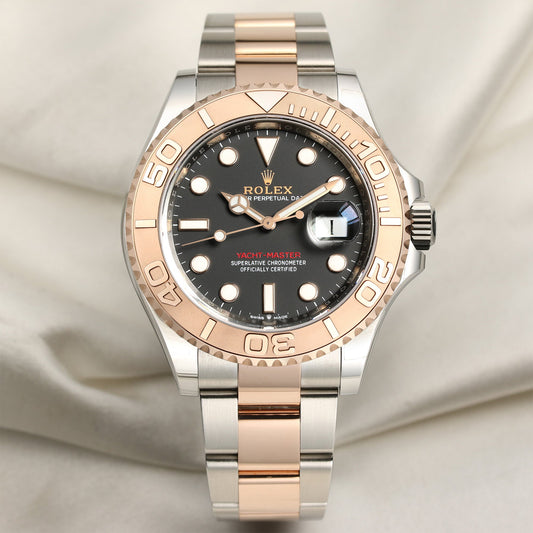 Unworn Rolex Yacht-Master 40 126621 Stainless Steel &18k Rose Gold Intense Black Dial