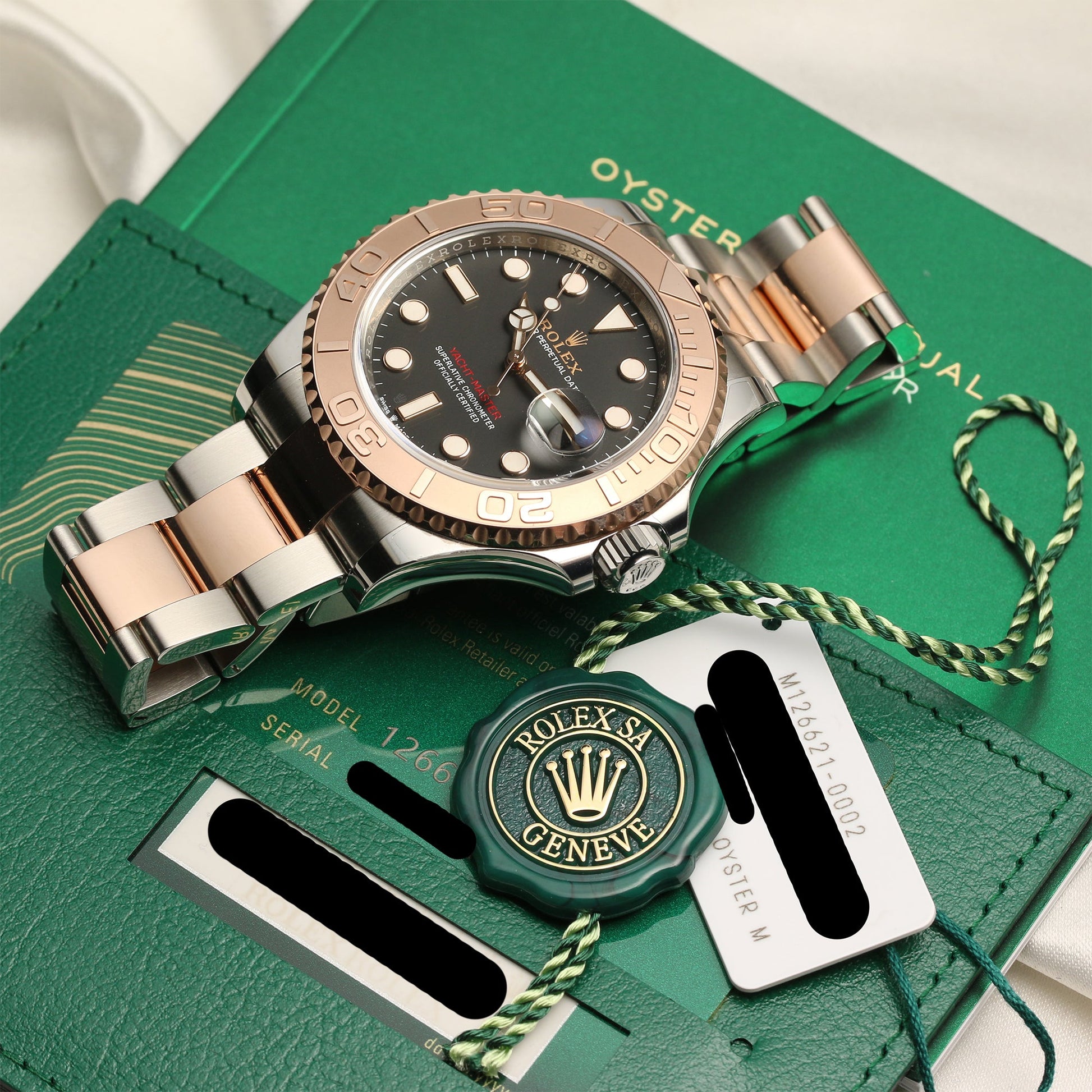 Unworn Rolex Yacht-Master 40 126621 Stainless Steel &18k Rose Gold Intense Black Dial