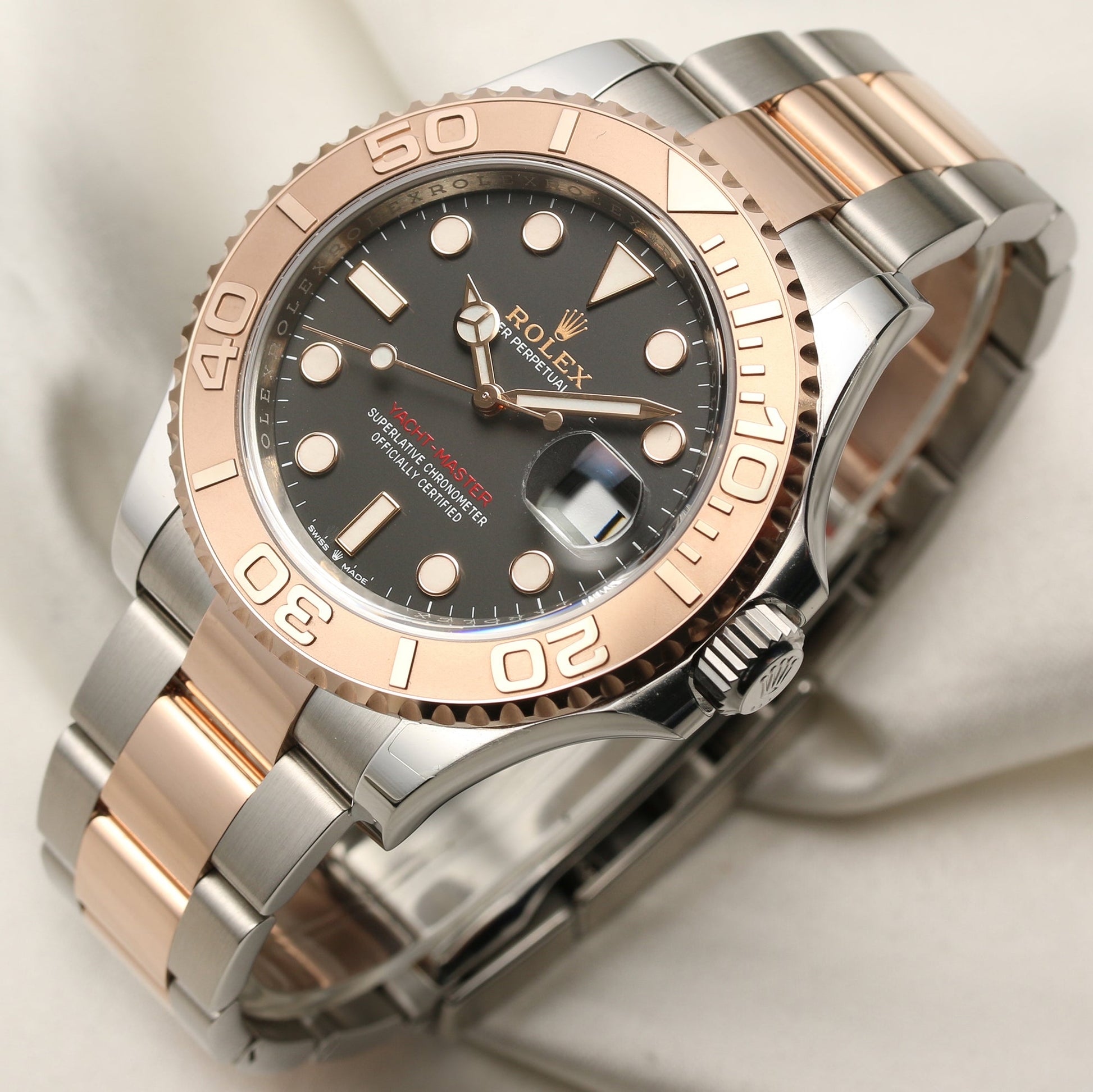 Unworn Rolex Yacht-Master 40 126621 Stainless Steel &18k Rose Gold Intense Black Dial