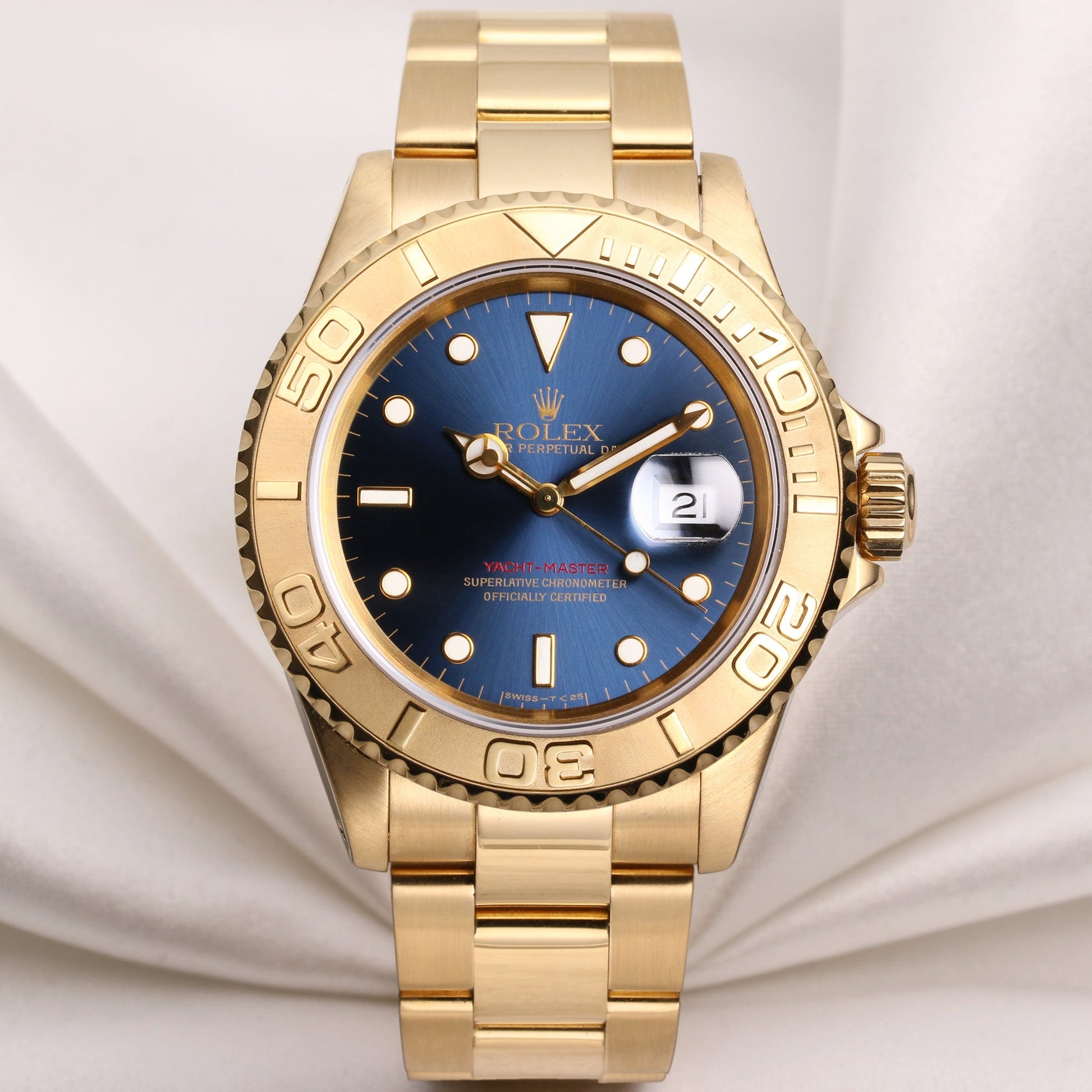 Rolex Yacht-Master 16628 18K Yellow Gold Blue Dial