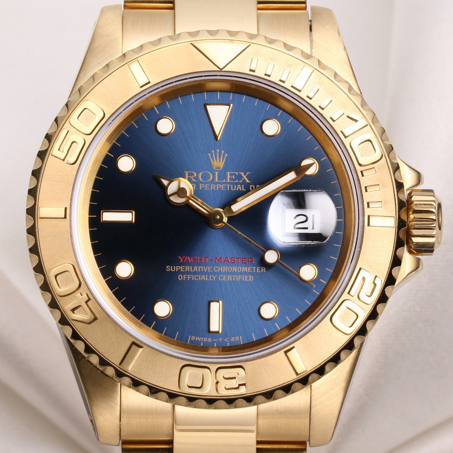 Rolex Yacht-Master 16628 18K Yellow Gold Blue Dial