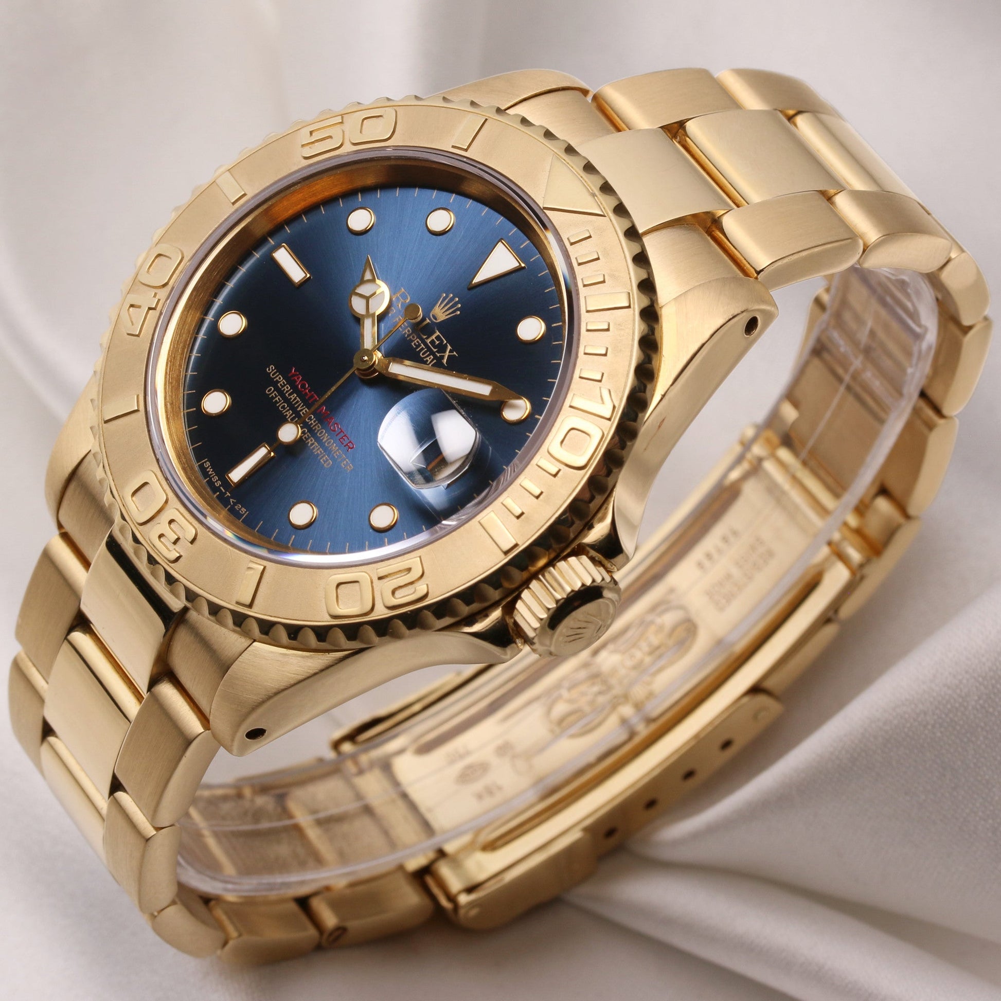 Rolex Yacht-Master 16628 18K Yellow Gold Blue Dial