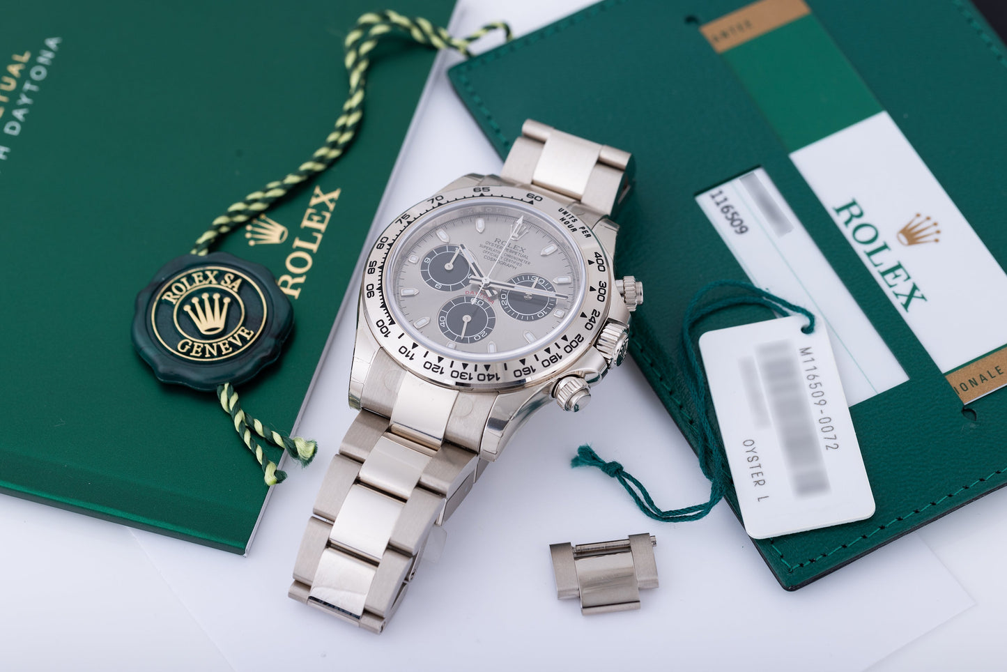 Unworn Rolex Daytona | REF. 116509 | Silver Dial | 18k White Gold | 2017 | Box & Papers