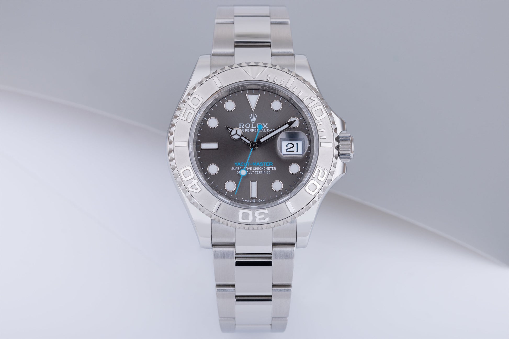 Rolex Yacht-Master 40 | REF. 126622 | Slate Dial | Box & Papers | 2021 | Stainless Steel & Platinum