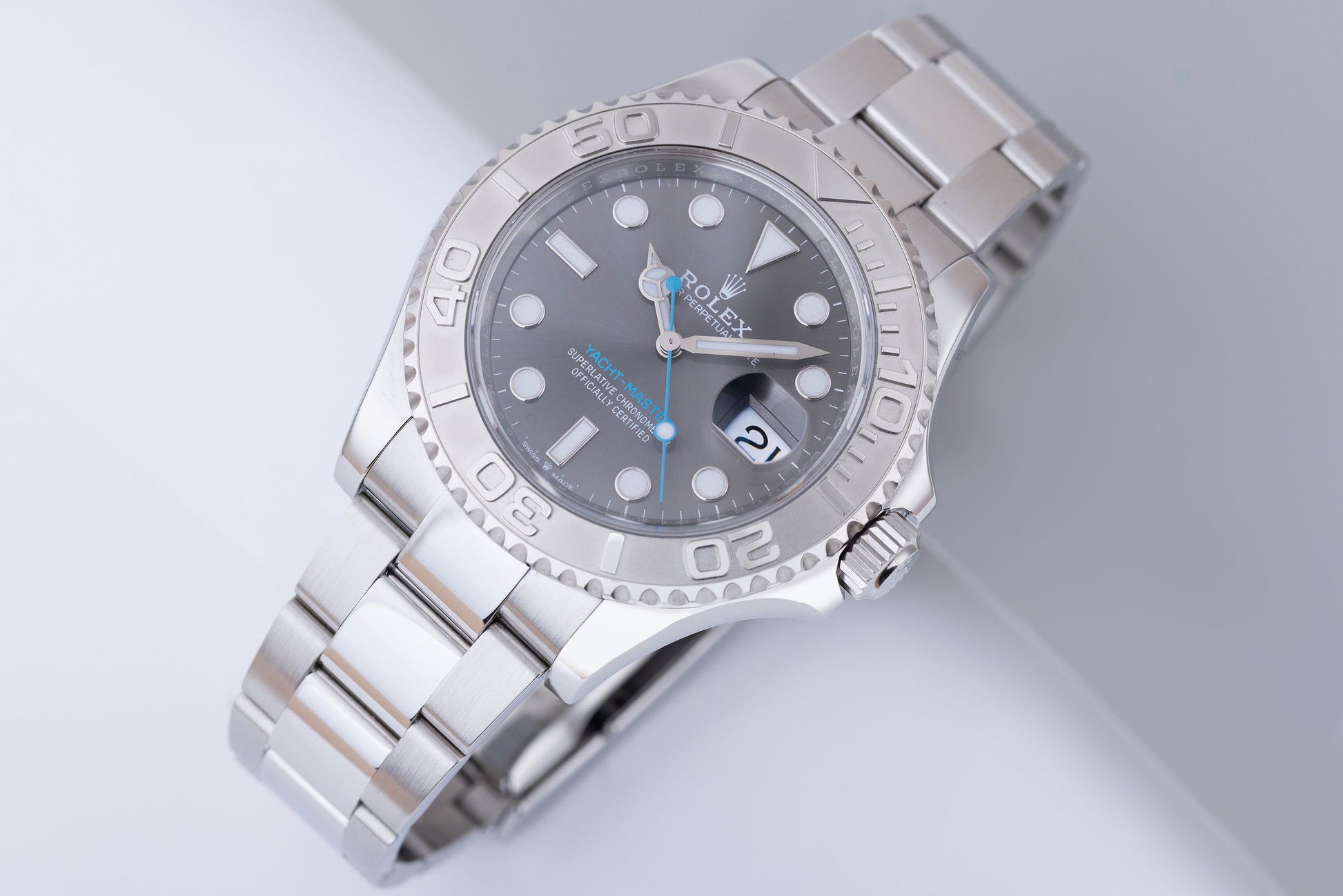 Rolex Yacht-Master 40 | REF. 126622 | Slate Dial | Box & Papers | 2021 | Stainless Steel & Platinum