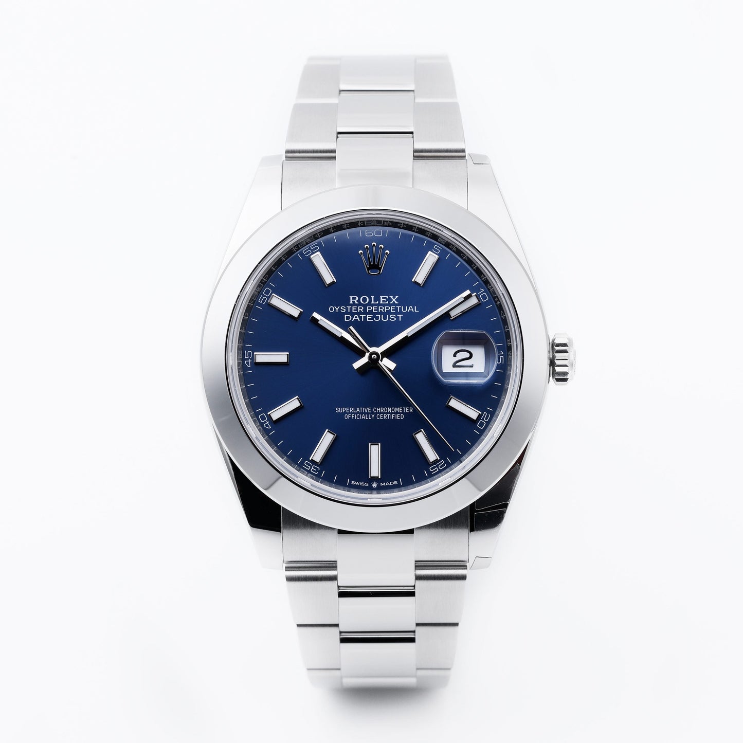 Unworn Rolex DateJust 41 | REF. 126300 | Blue Dial | Stainless Steel | Box & Papers | 2021