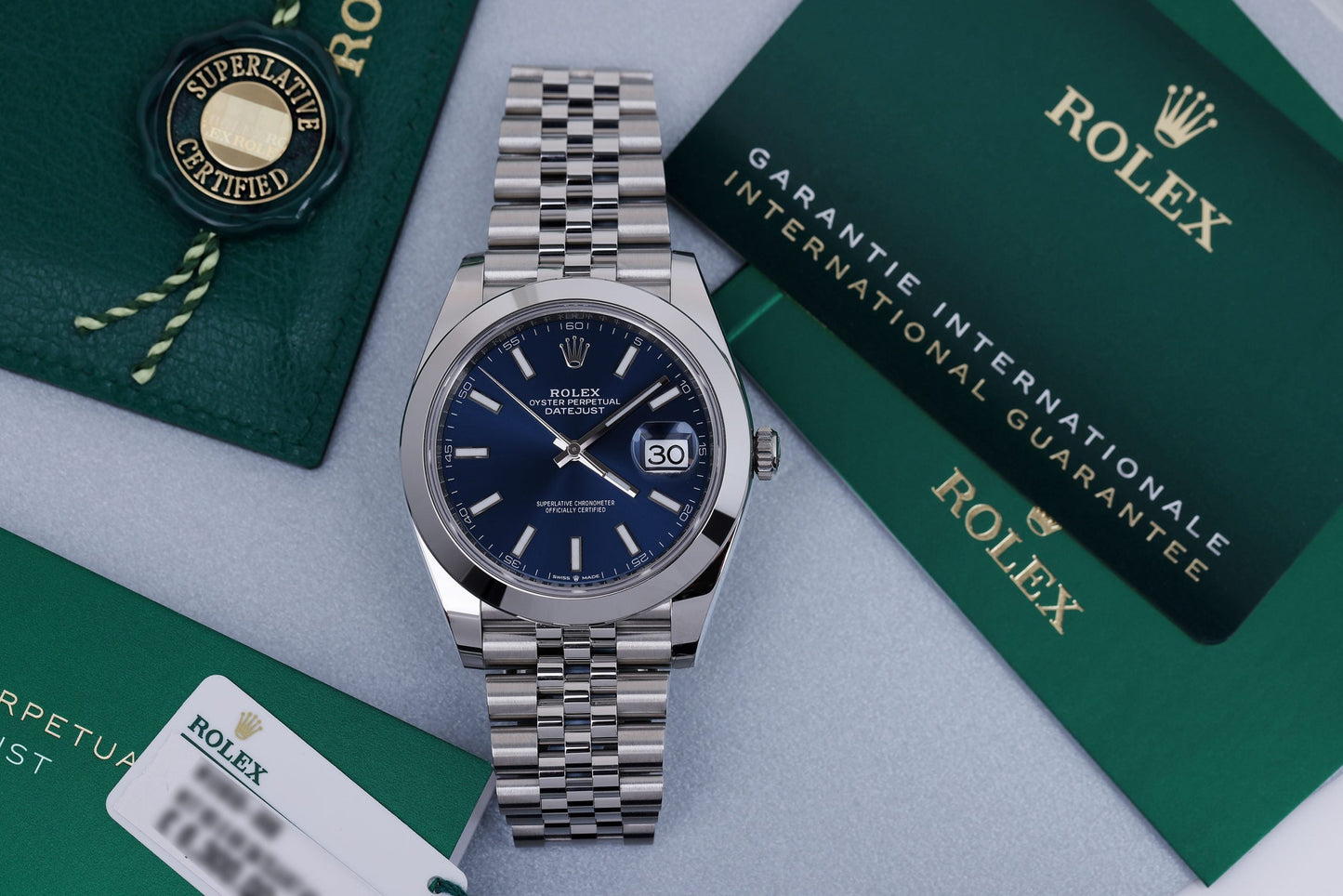 Unworn Rolex DateJust 41 | 126300 | Blue Dial | 2021 | Stainless Steel | Box & Papers