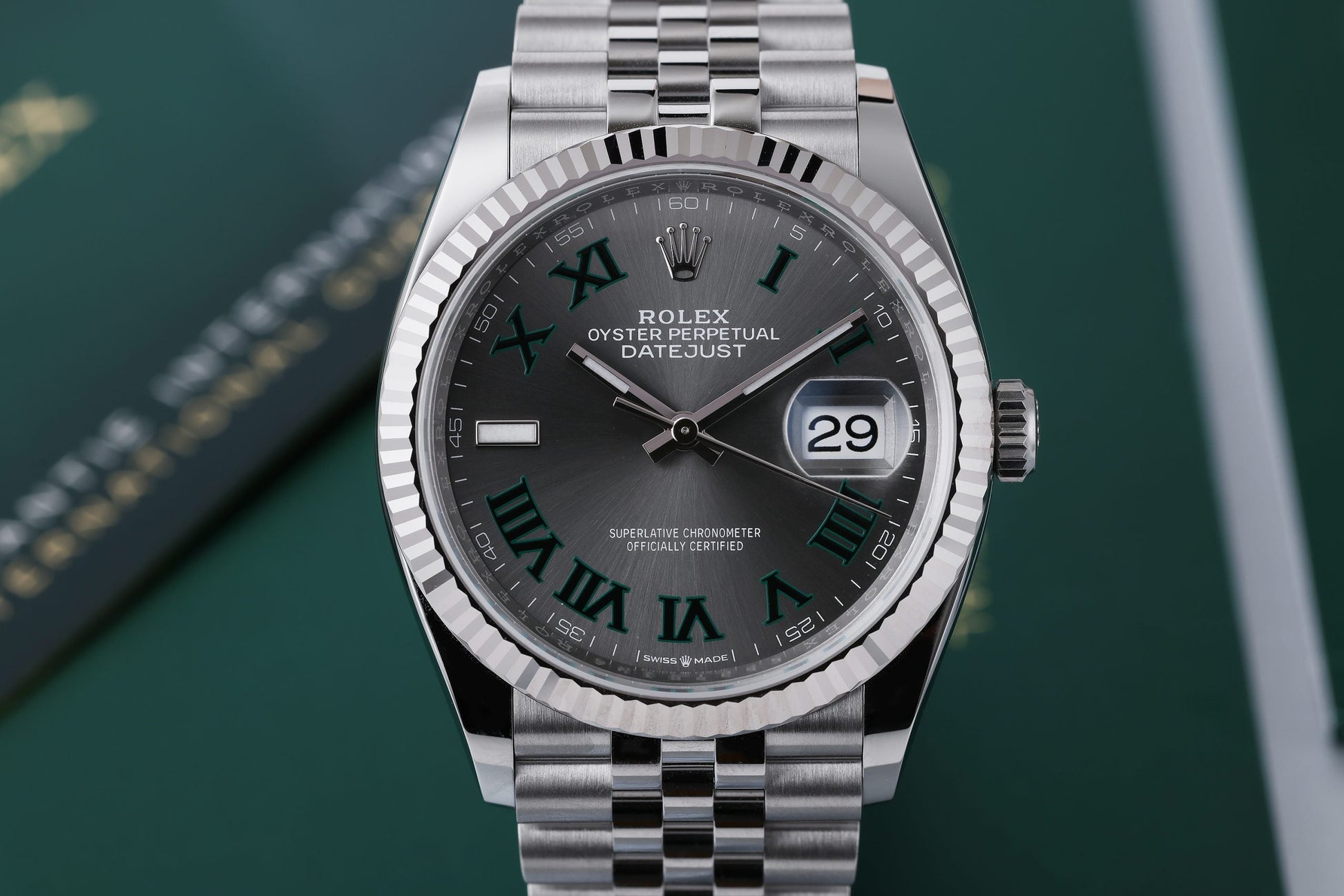 Unworn Rolex DateJust 36 | REF. 126234 | Wimbledon Dial | 2021 | Stainless Steel | Box & Papers