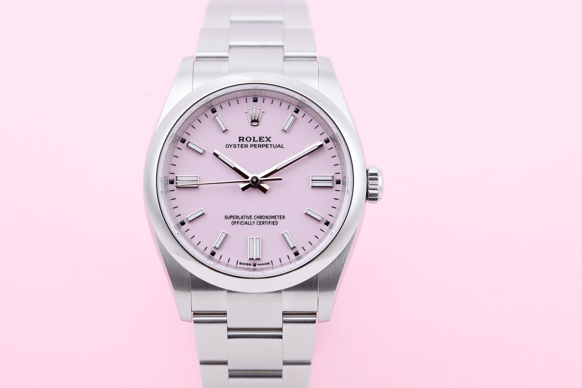 Unworn Rolex Oyster Perpetual 36mm | REF. 126000 | Candy Pink | Stainless Steel | 2022