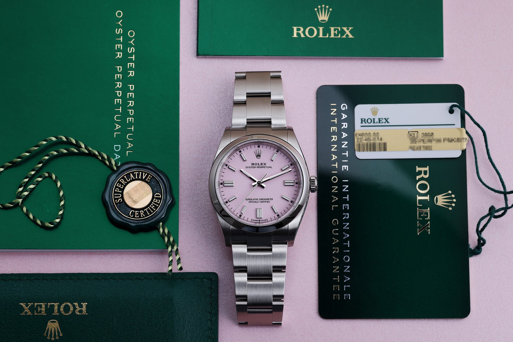 Unworn Rolex Oyster Perpetual 36mm | REF. 126000 | Candy Pink | Stainless Steel | 2022