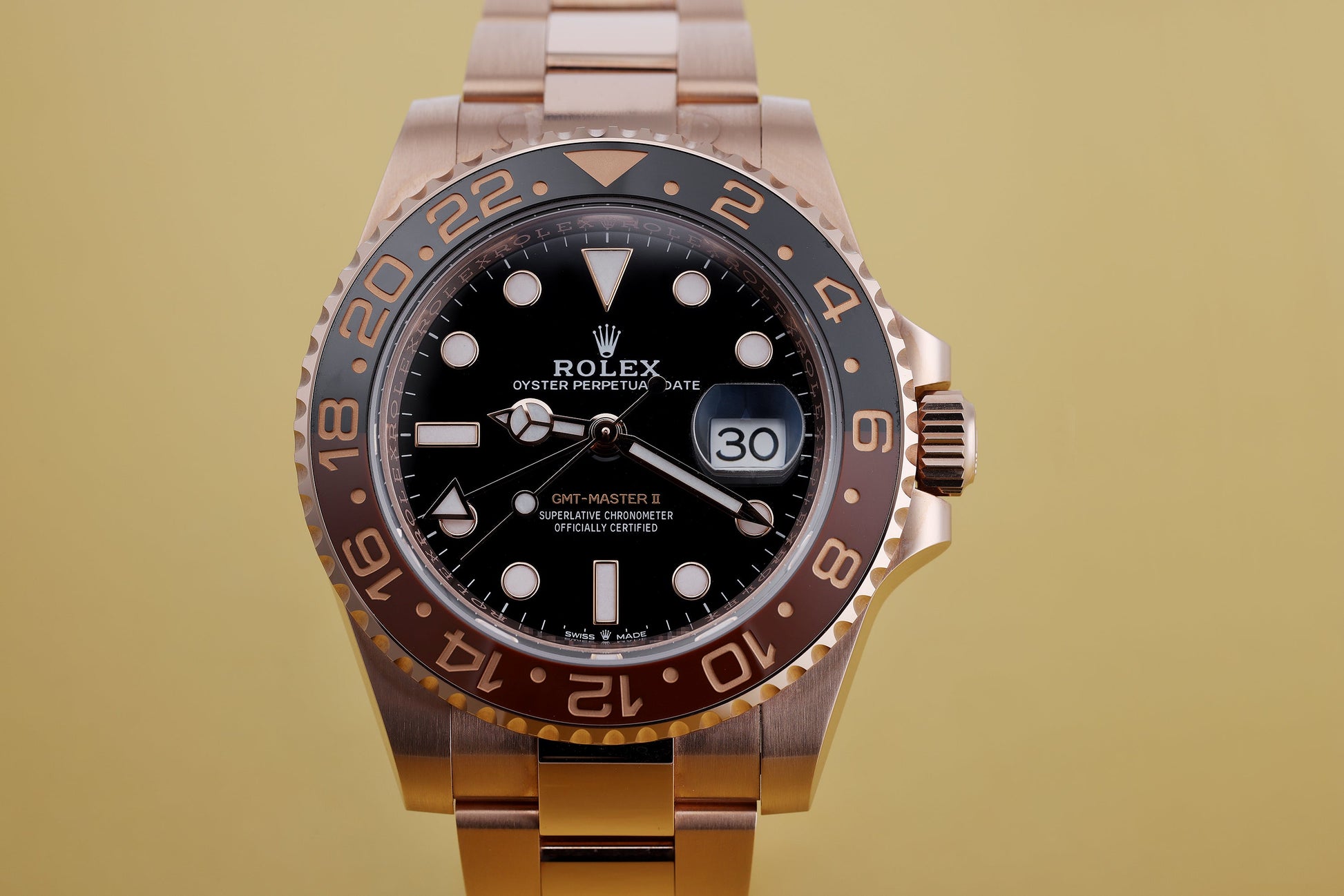 Unworn Rolex GMT-Master II Rootbeer | REF. 126715CHNR | 18k Rose Gold | Box & Papers | 2020