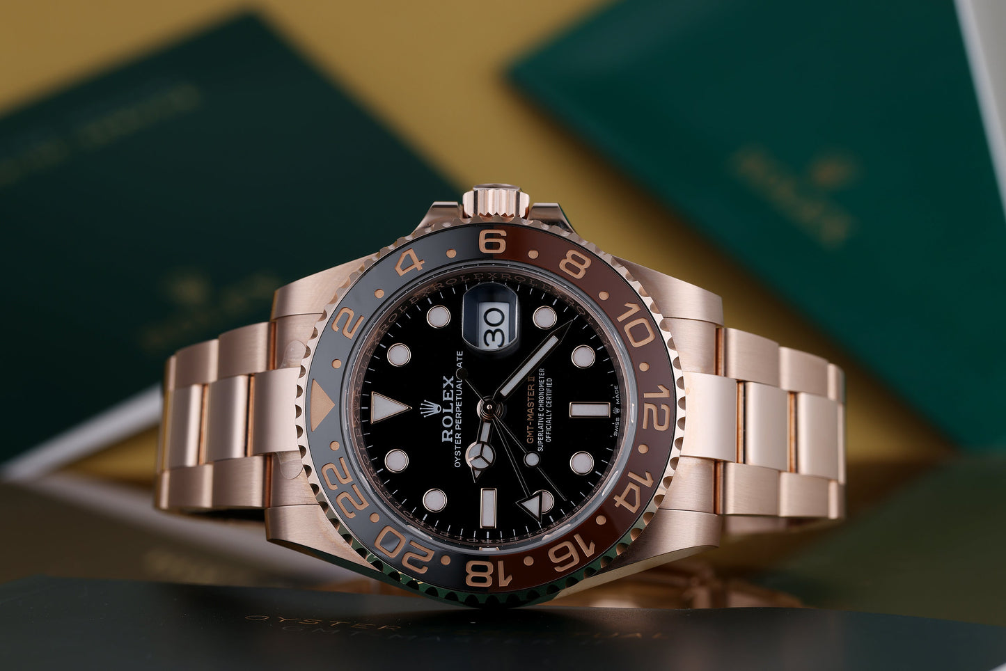 Unworn Rolex GMT-Master II Rootbeer | REF. 126715CHNR | 18k Rose Gold | Box & Papers | 2020