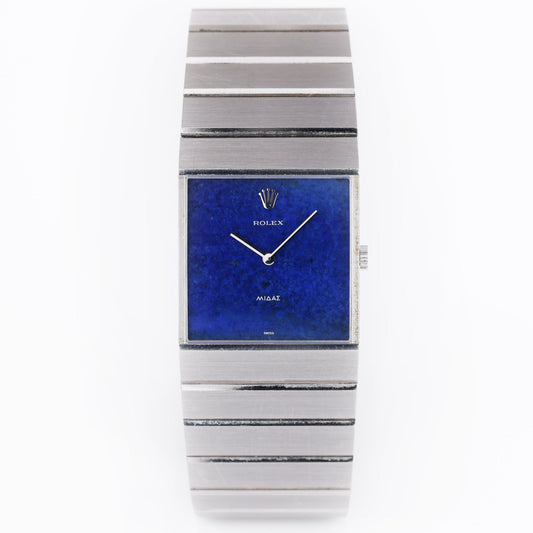 Unpolished Rolex King Midas | REF. 3584 | Lapis Lazuli Dial | 18k White Gold | 1975