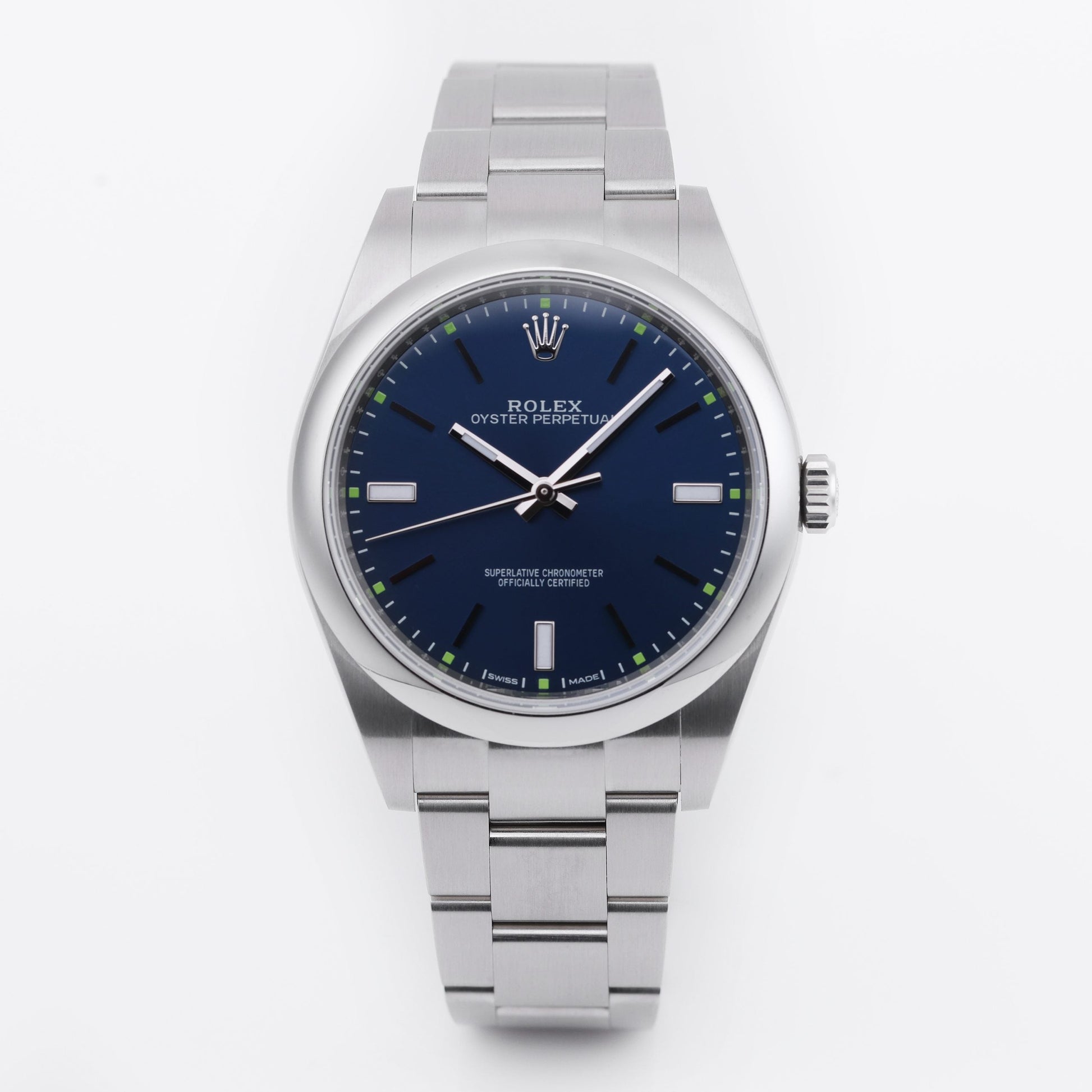 Unworn Rolex Oyster Perpetual 39mm | REF. 114300 | Blue Dial | Stainless Steel | 2015