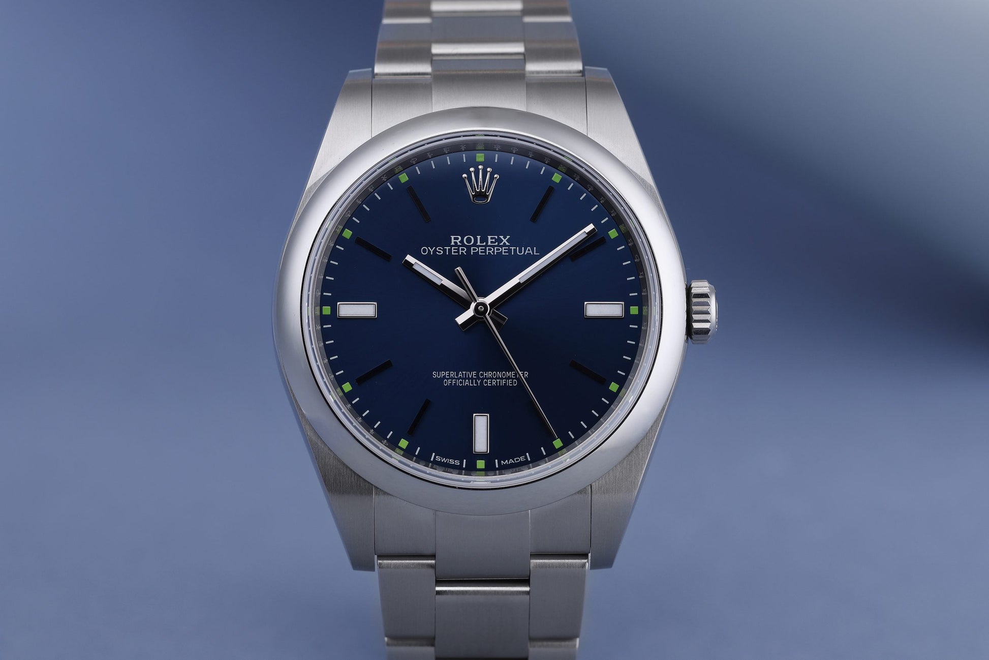 Unworn Rolex Oyster Perpetual 39mm | REF. 114300 | Blue Dial | Stainless Steel | 2015