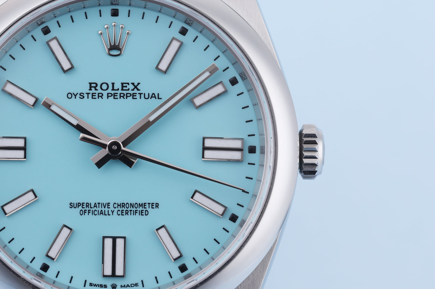 Unworn Rolex Oyster Perpetual 41mm | REF. 124300 | Tiffany Blue Dial | Box & Papers | 2022