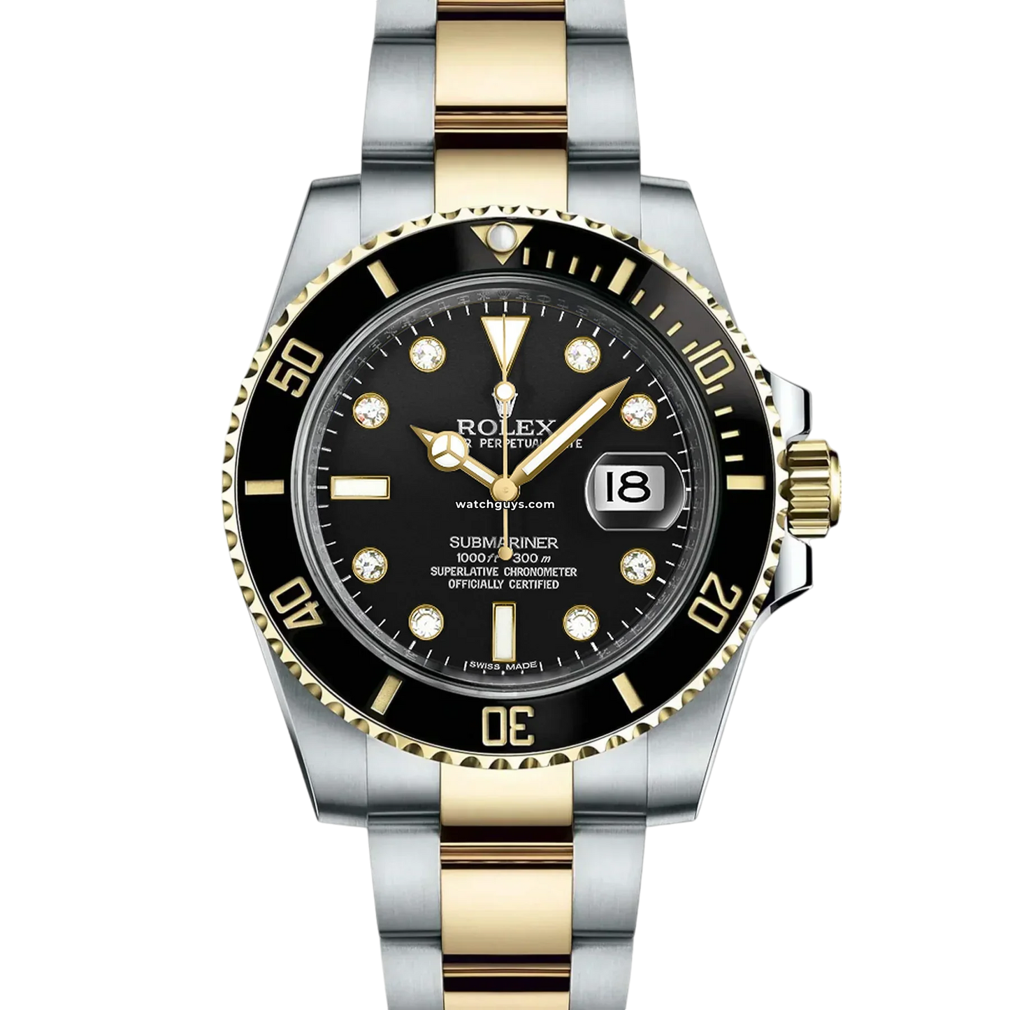 Rolex Submariner 116613LN Black Diamond Serti