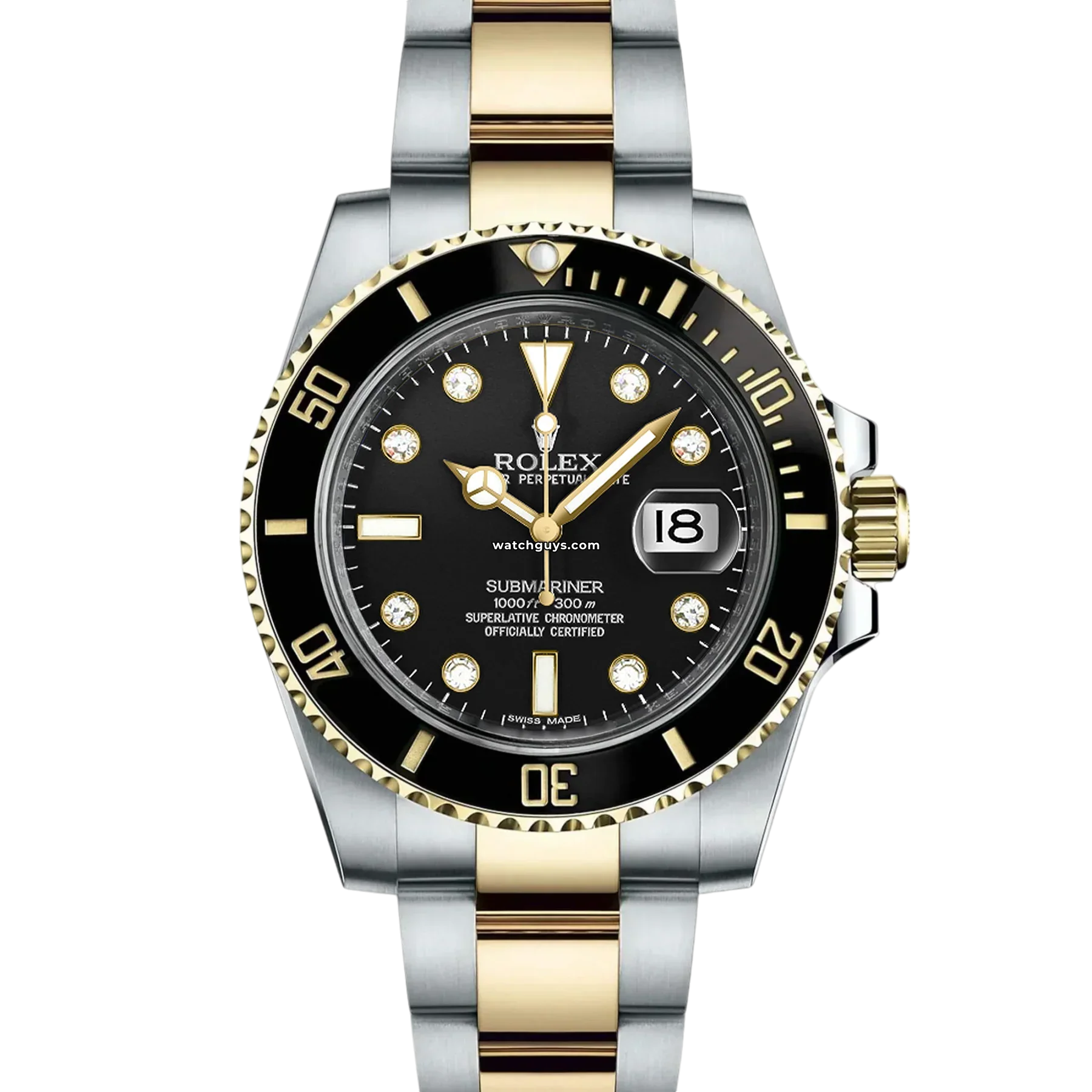 Rolex Submariner 116613LN Black Diamond Serti