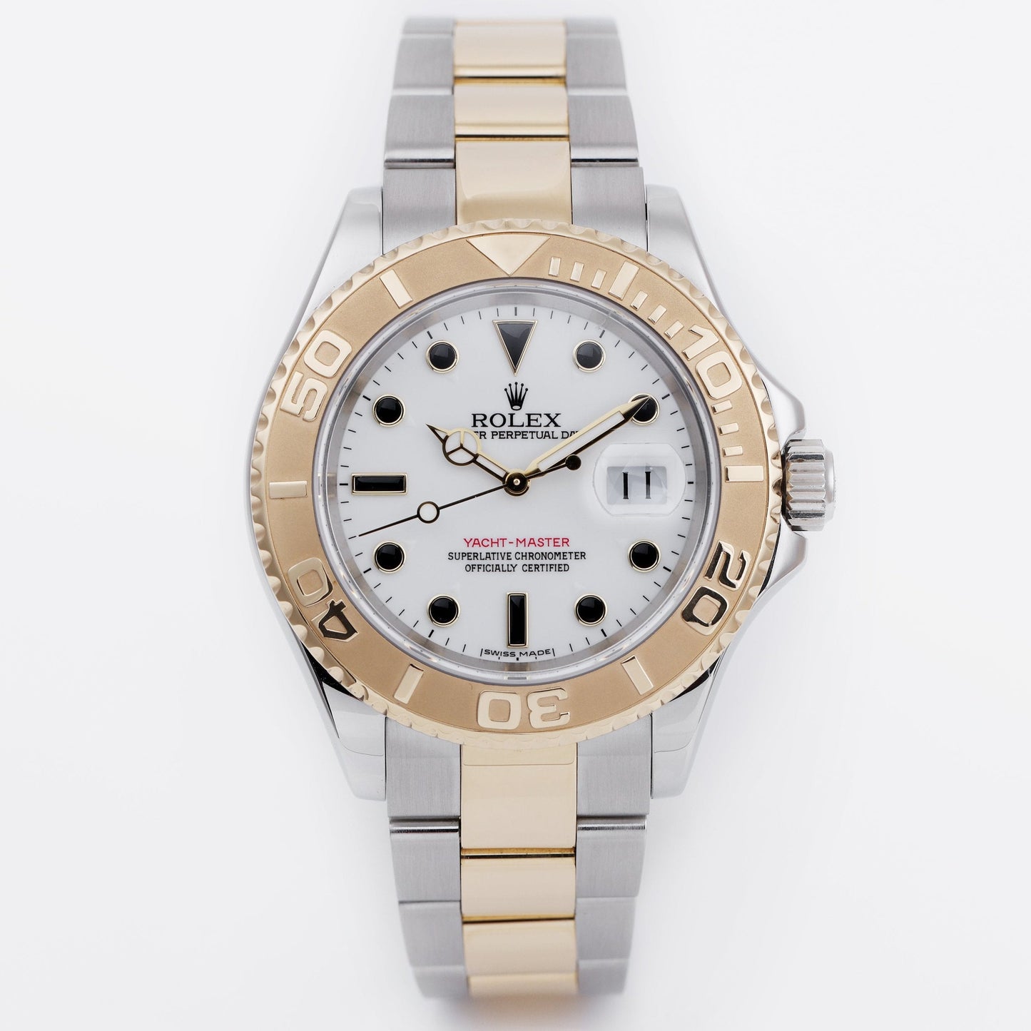 Rolex Yacht-Master | REF. 16623  | Papers | White Dial | Stainless Steel & 18K Yellow Gold