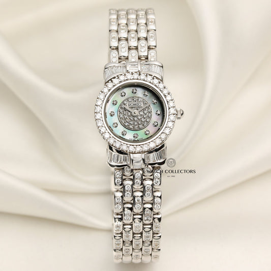 Romeo Ladies Wristwatch 18k White Gold Diamonds & Mother of Pearl