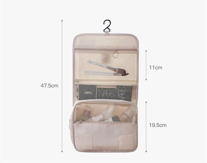 Travel Makeup Bag Waterproof Toiletries Organizer High Quality Women Neceser Bathroom Hook Wash Pouch Hook Storage Bag